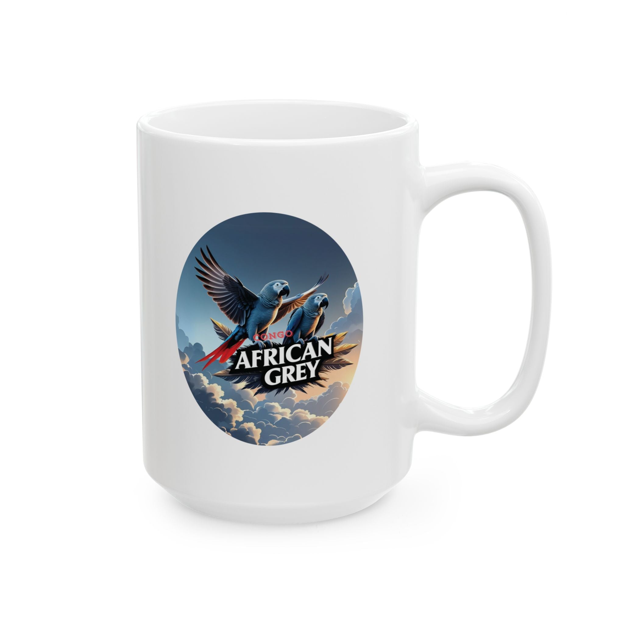 African Grey Congo Ceramic Mug
