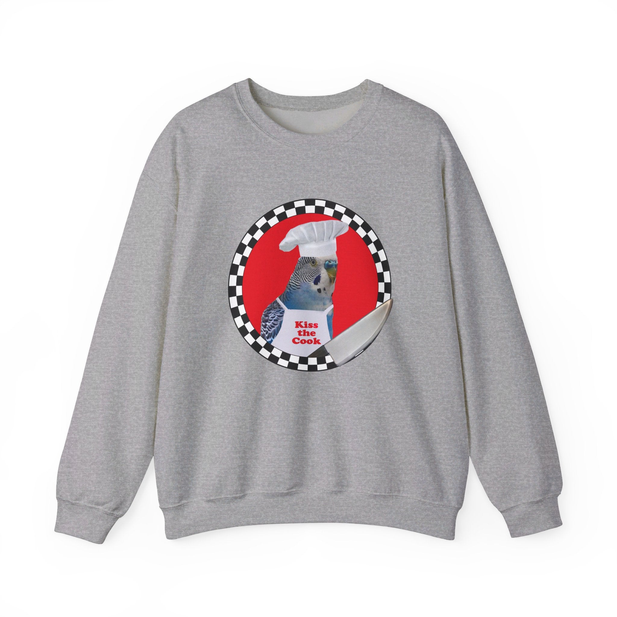 Kiss The Cook Blue Budgie Sweatshirt