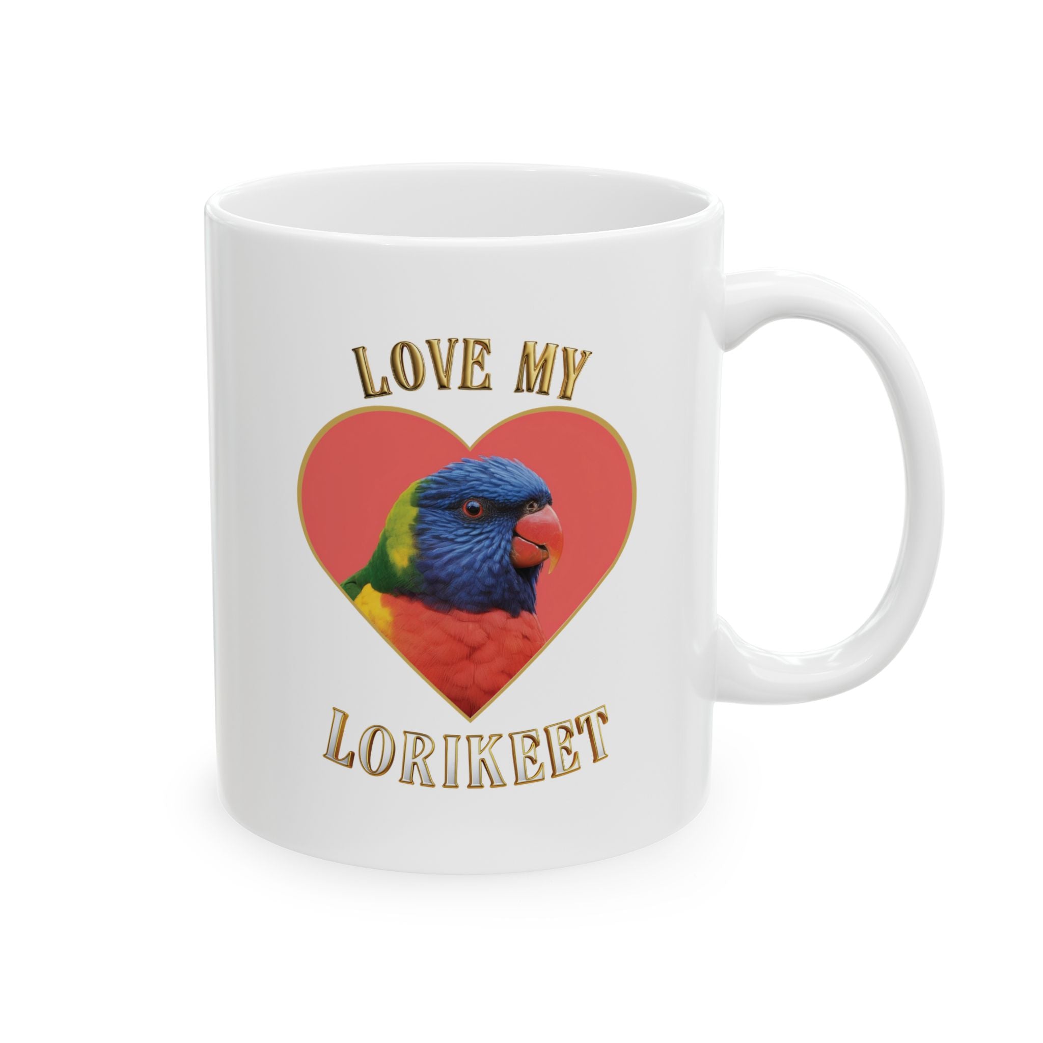 Love My Lorikeet Heart Mug