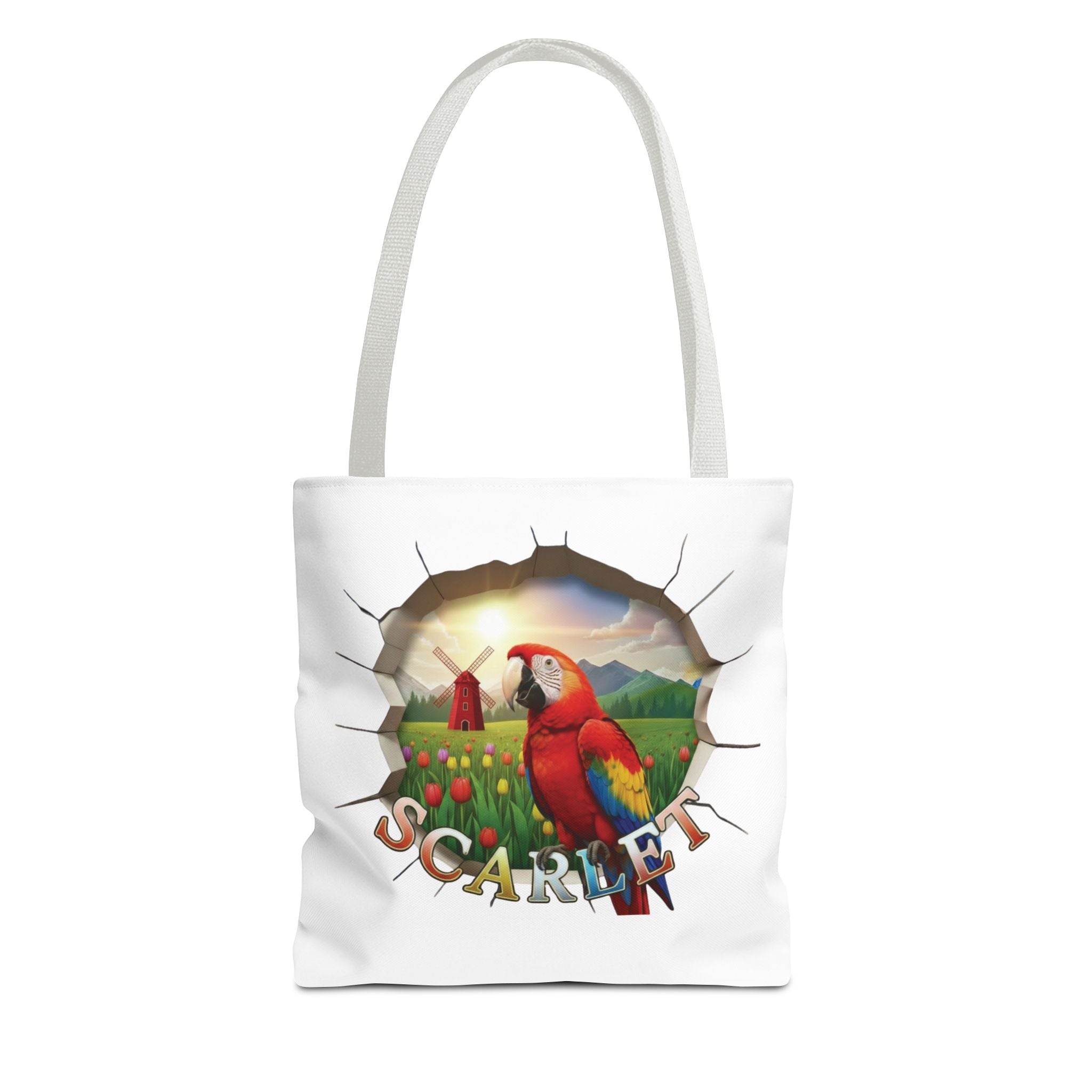Scarlet Parrot Art Tote Bag