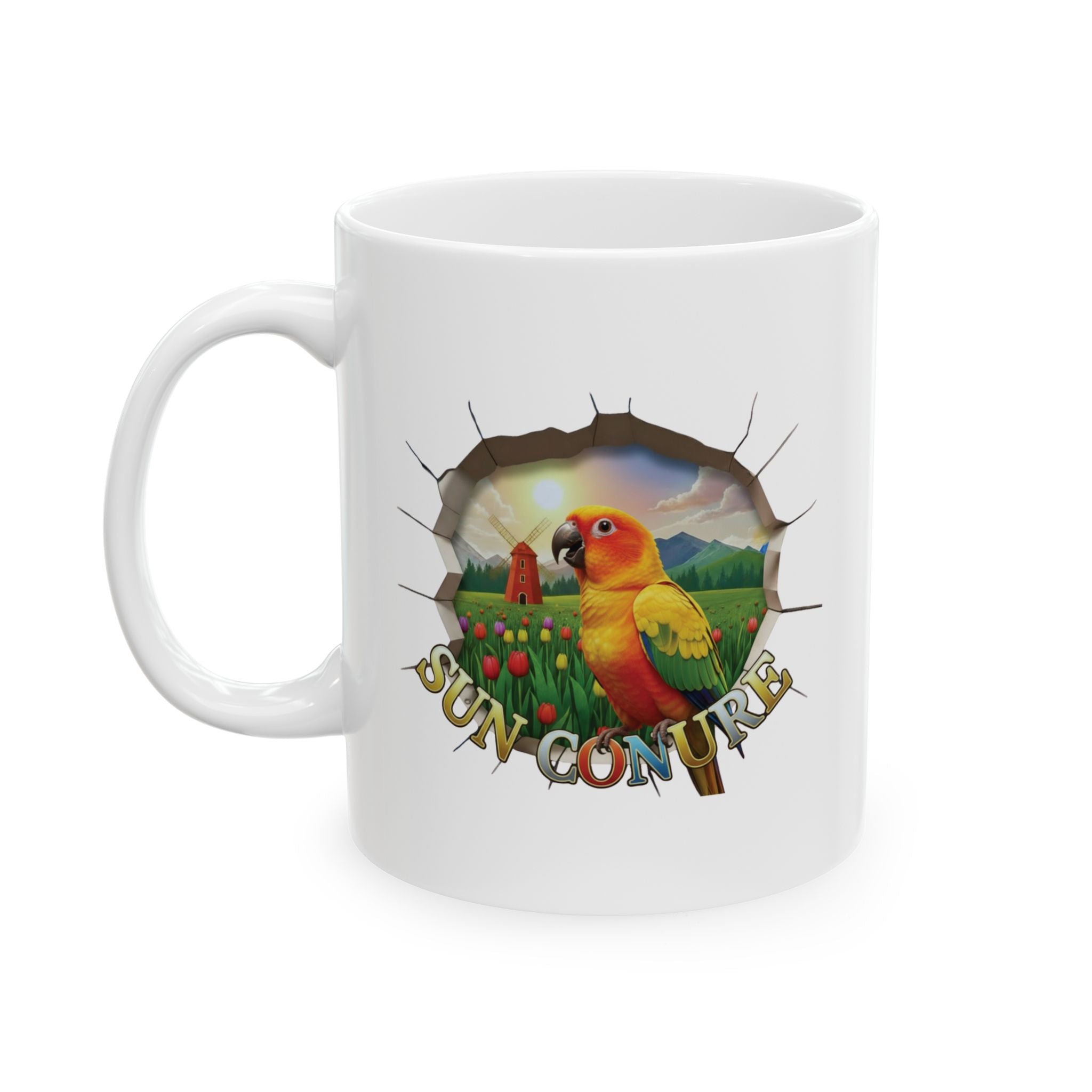 Sun Conure Tulip Field Mug