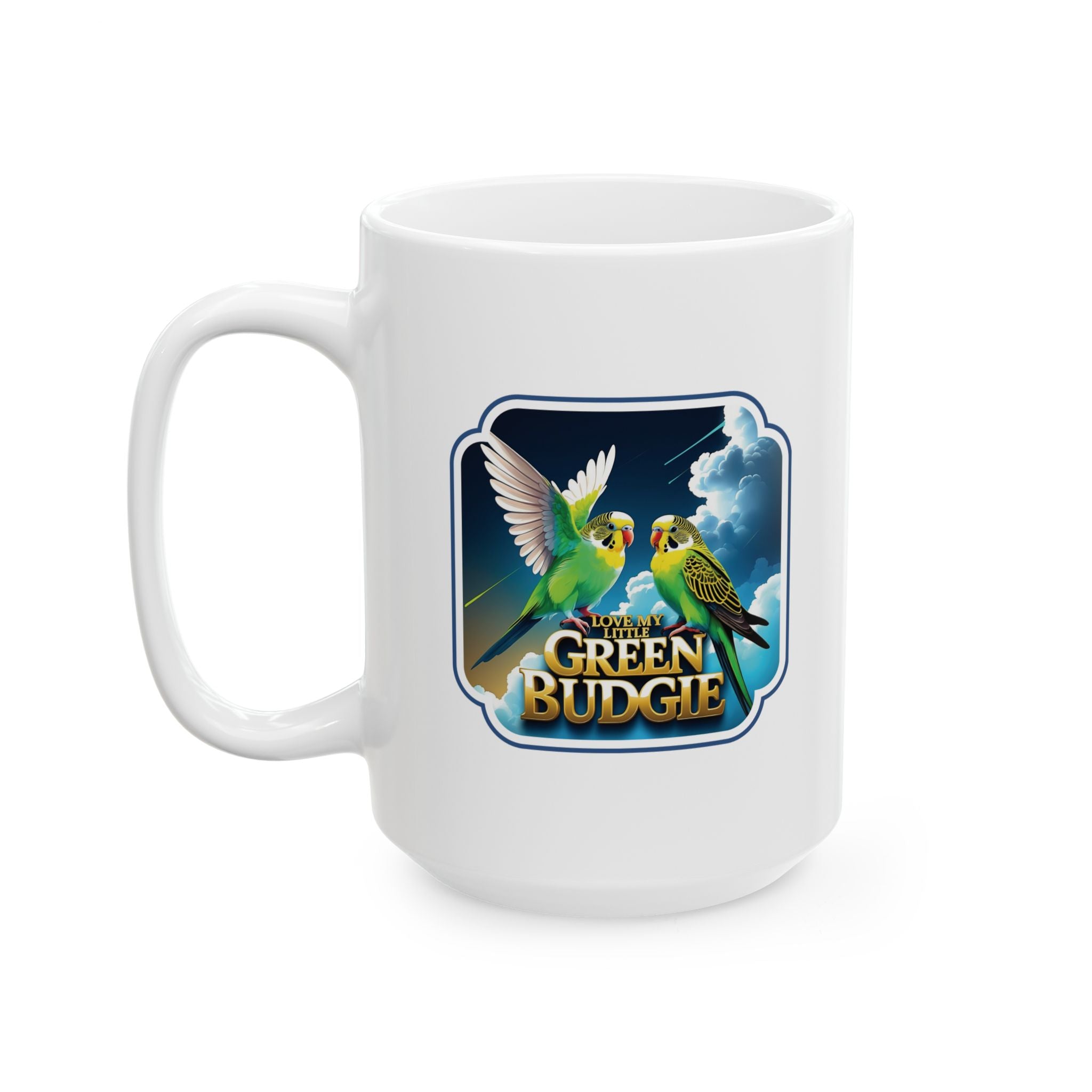 Green Budgie Mug