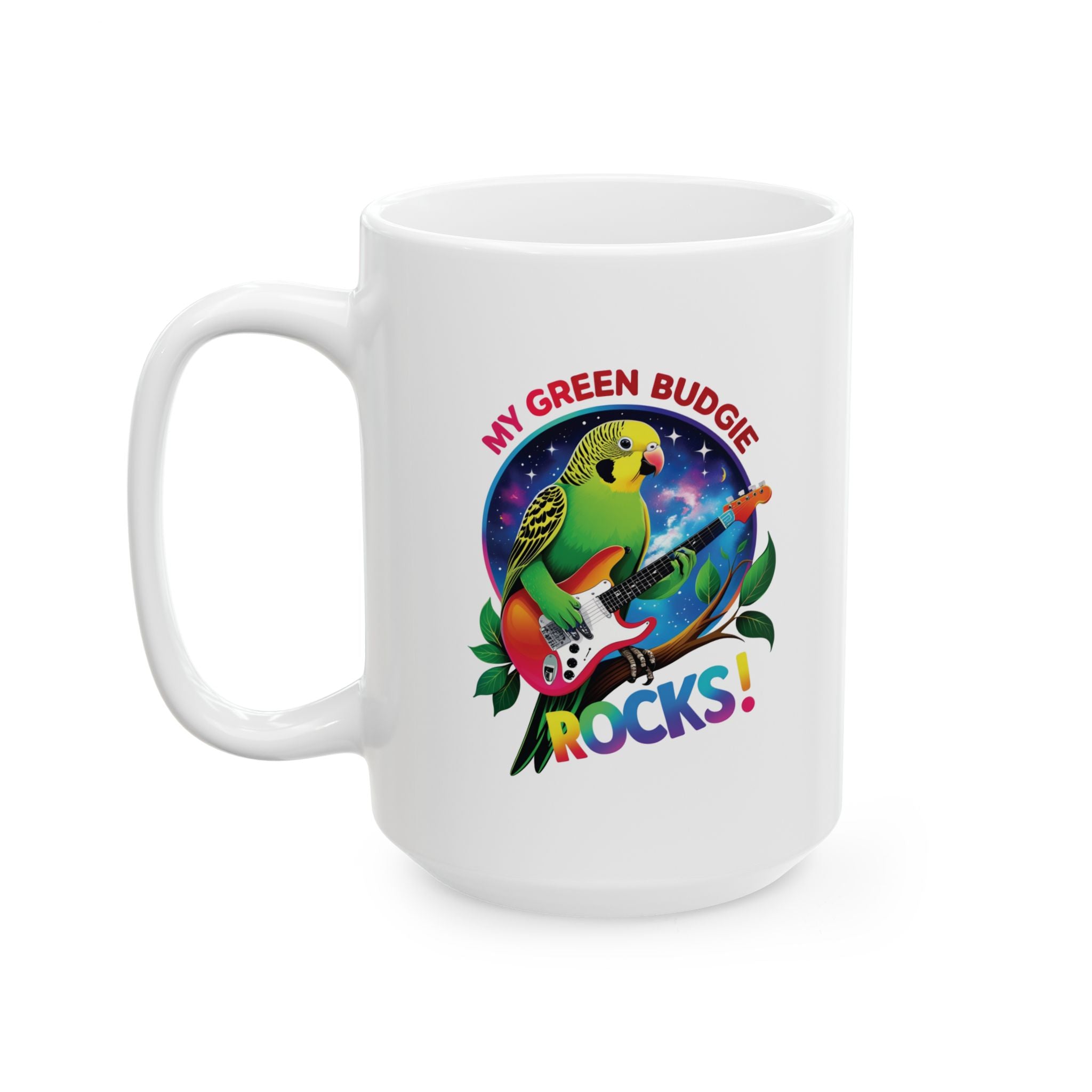 Green Budgie Mug