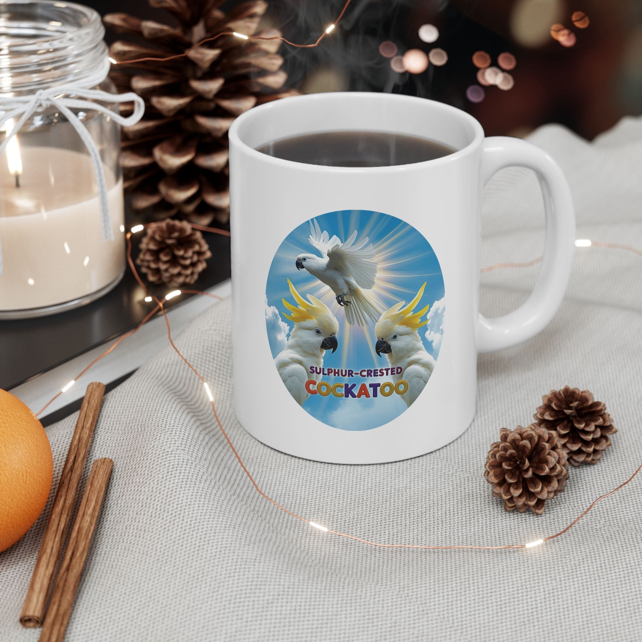 Sulphur-Crested Cockatoo Flying Mug