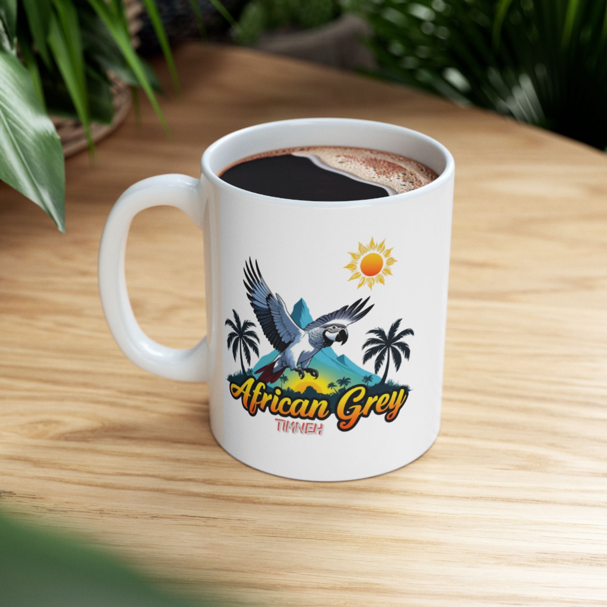 African Grey Timneh Sunset Mug