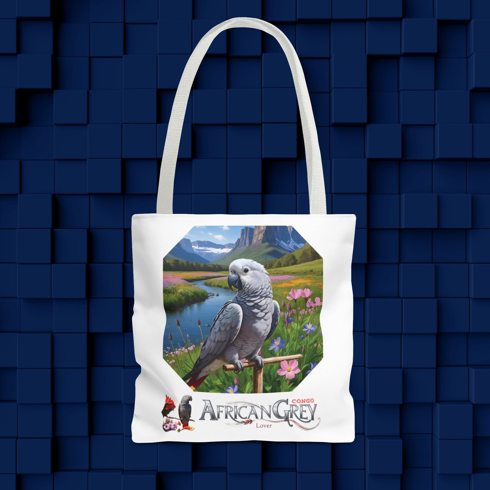 Tote Bag With African Grey Congo Design