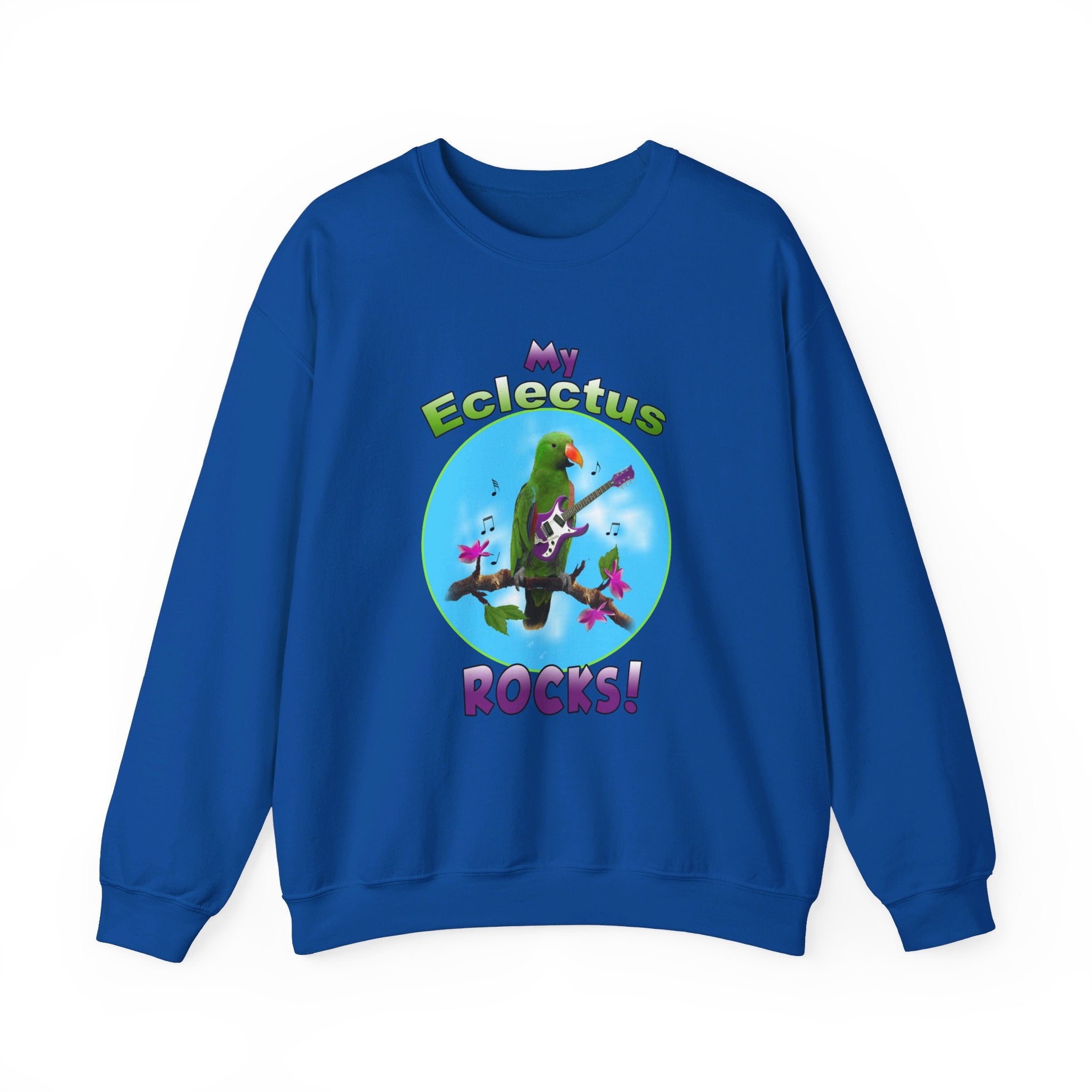 My Green Eclectus Rocks Guitar Sweatshirt