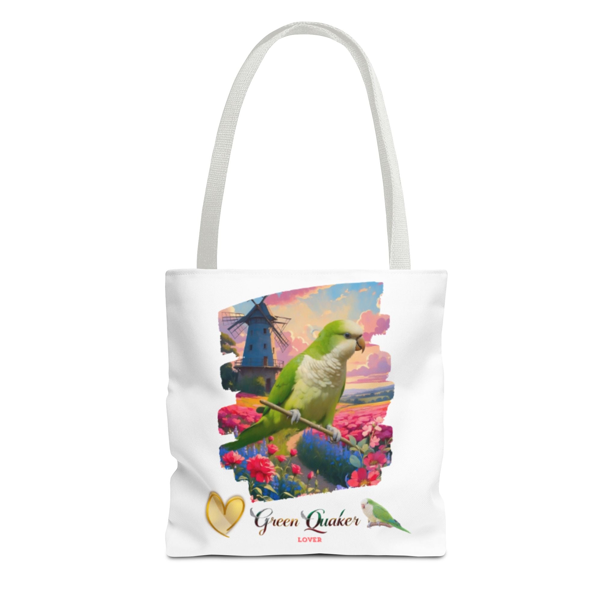 Green Quaker Lover Floral Tote Bag