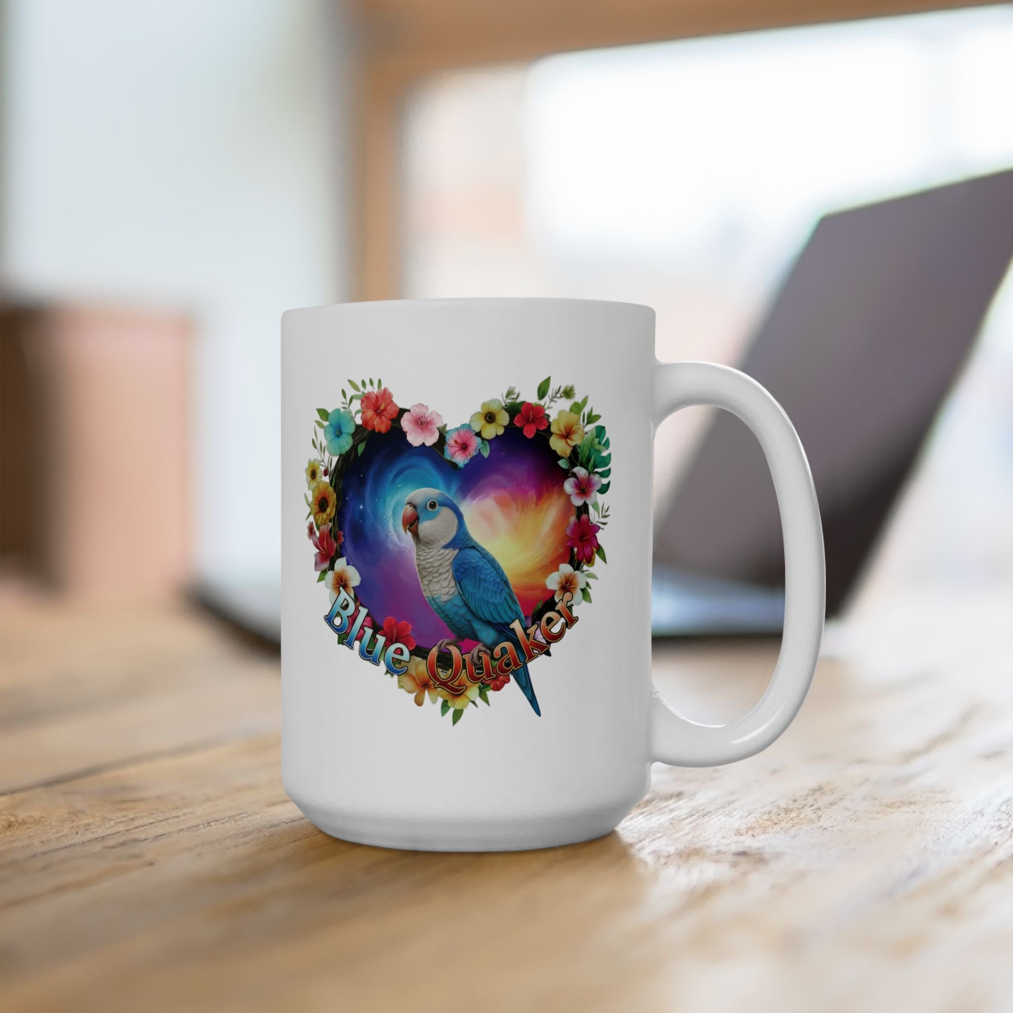 Colorful Blue Quaker Art Mug