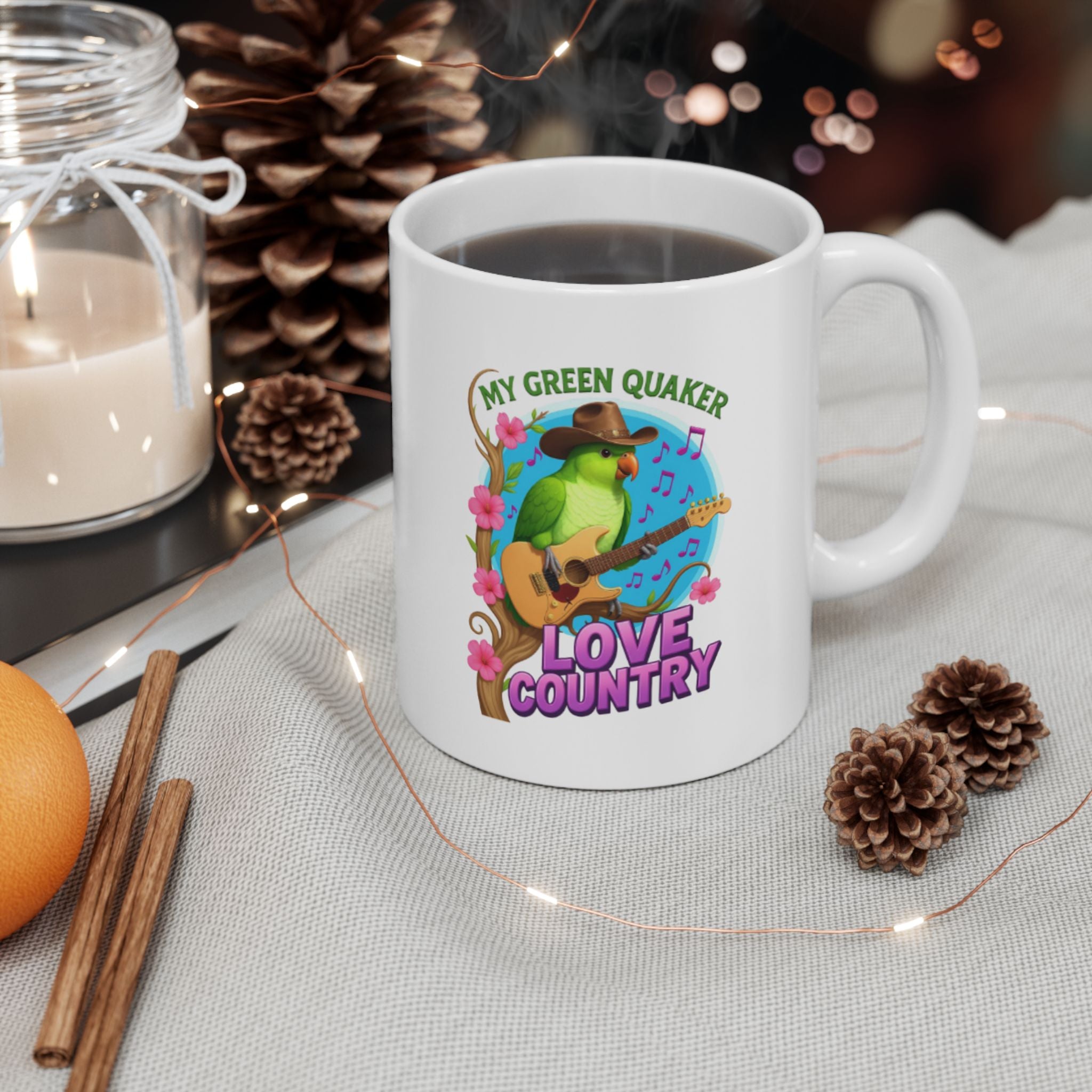 Green Quaker Love Country Mug