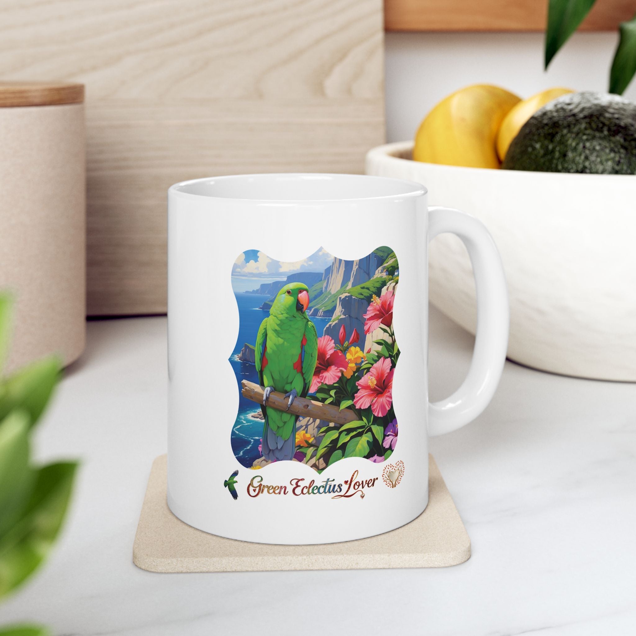 Green Eclectus Mug