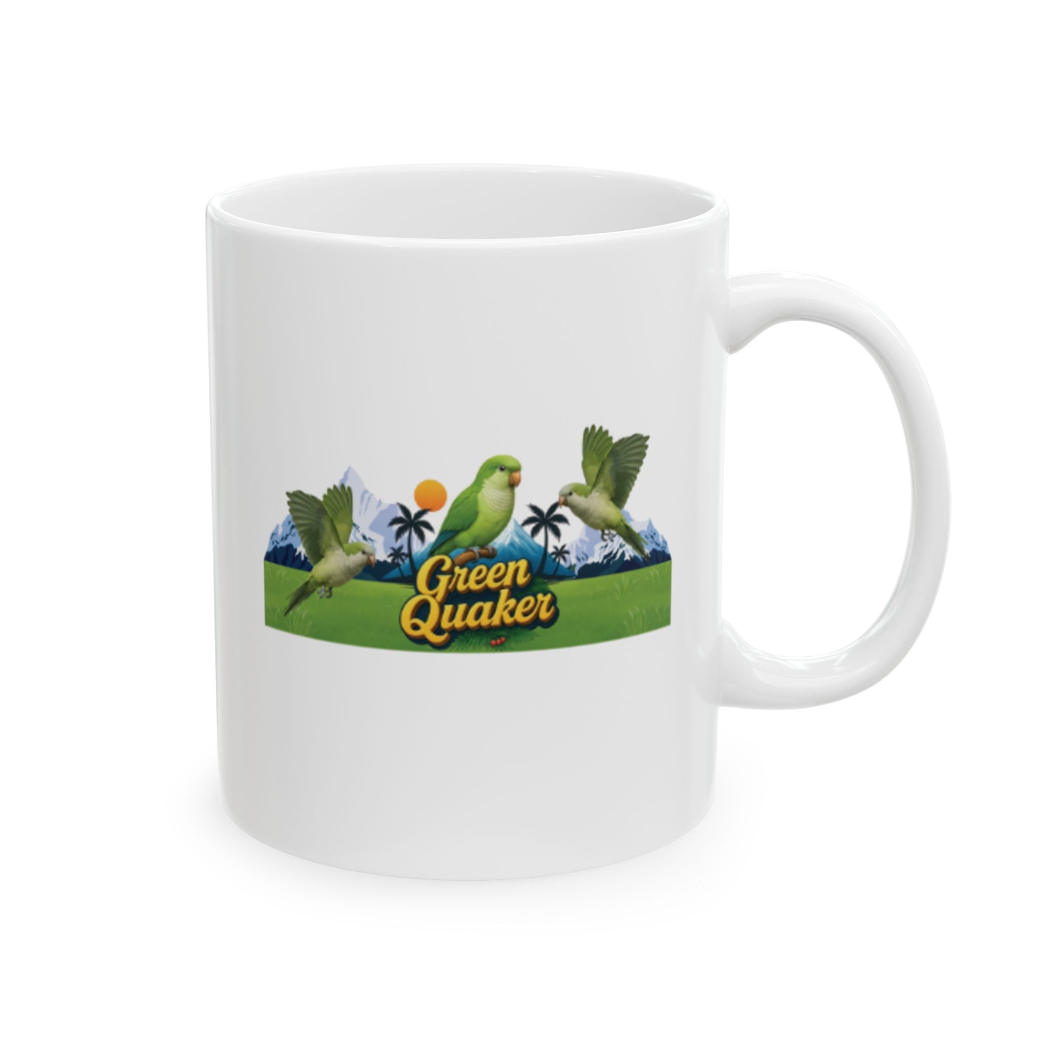 Green Quaker Palm Tree Mug