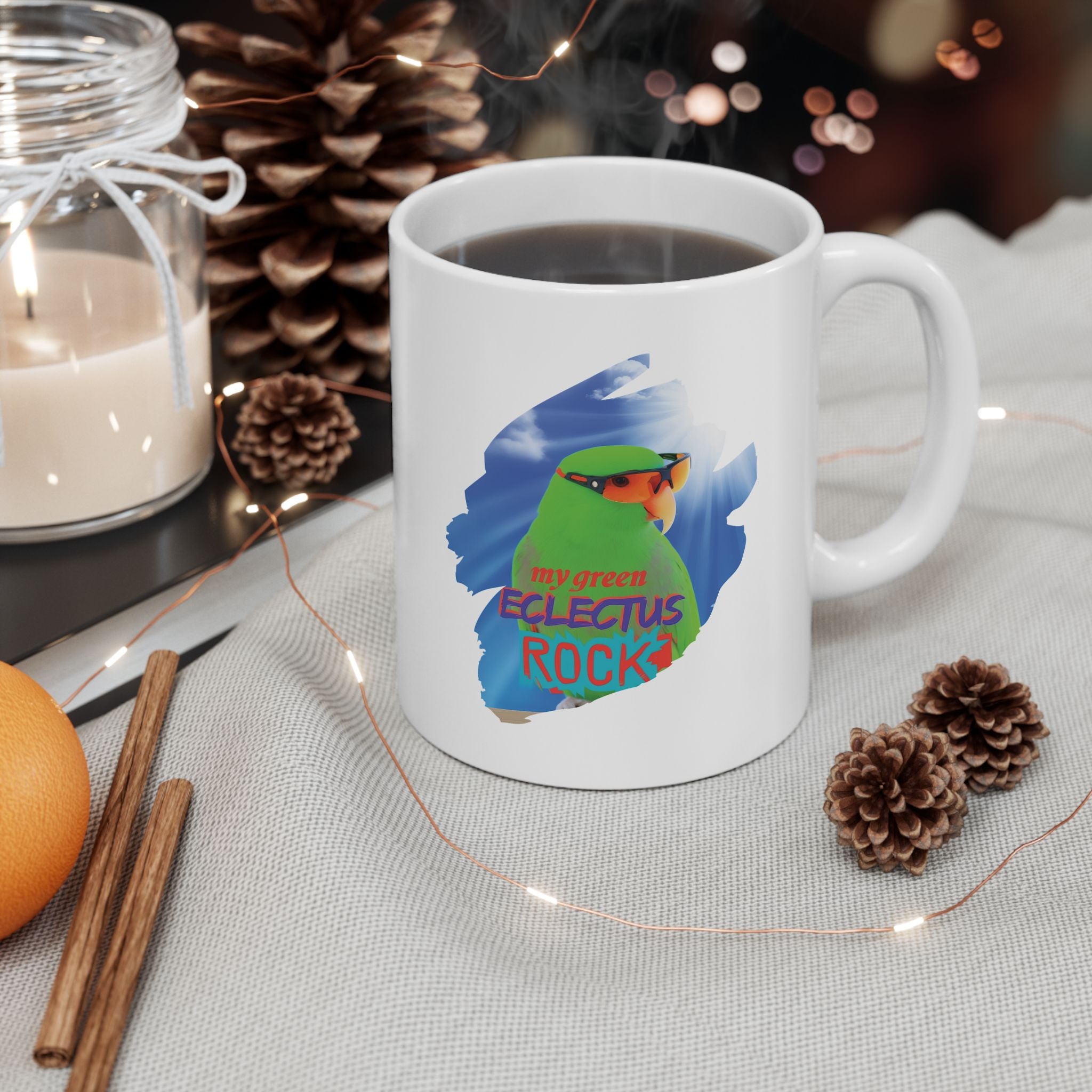 Green Eclectus Mug