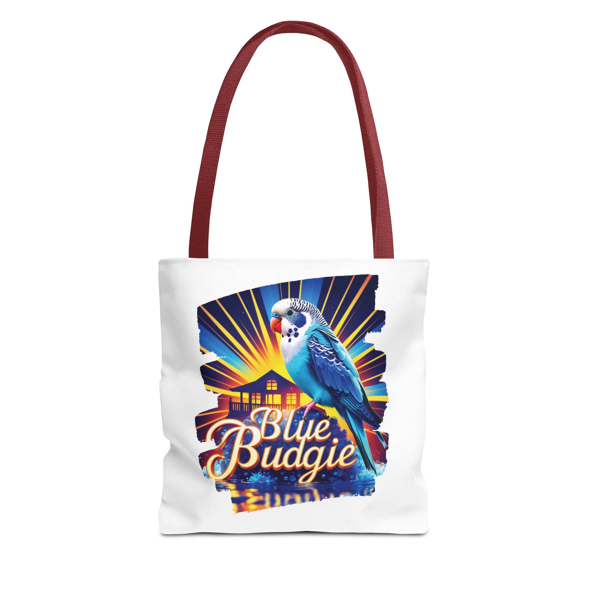 Blue Budgie Sunburst Tote Bag