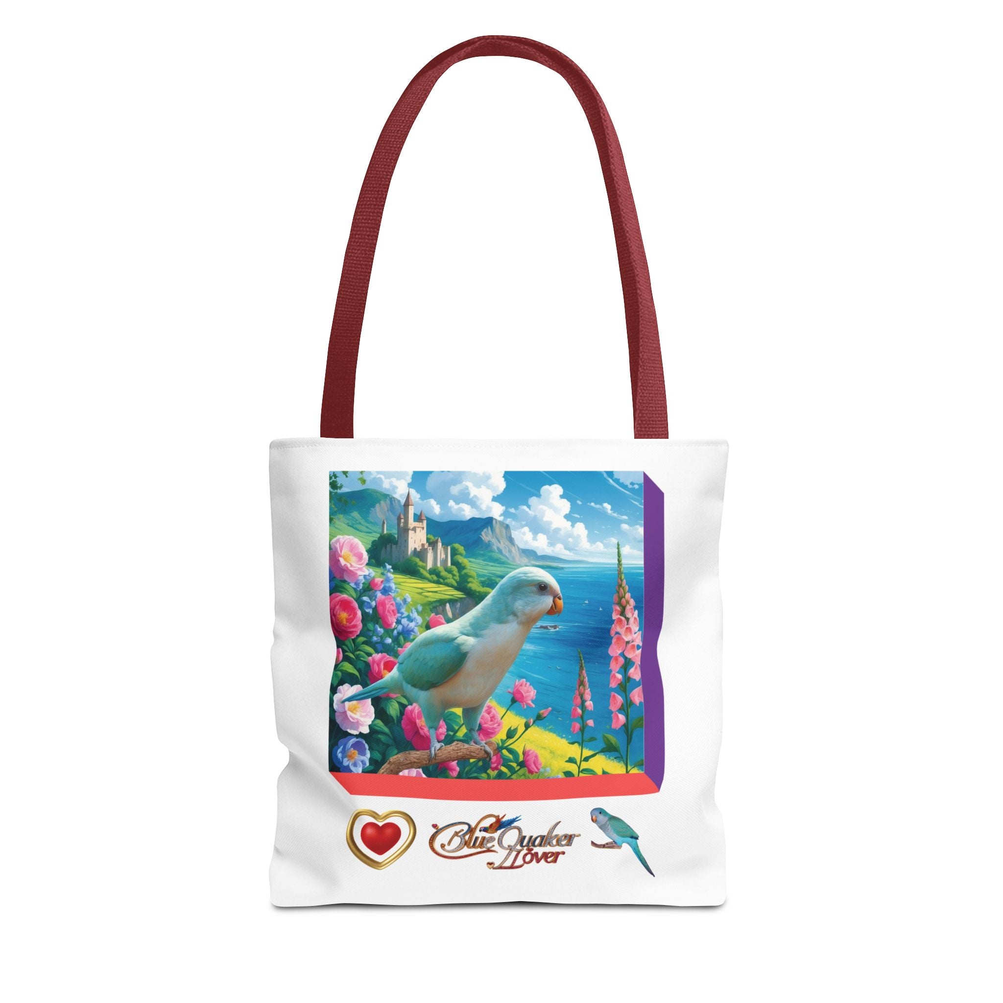 Blue Quaker Lover Floral Tote Bag