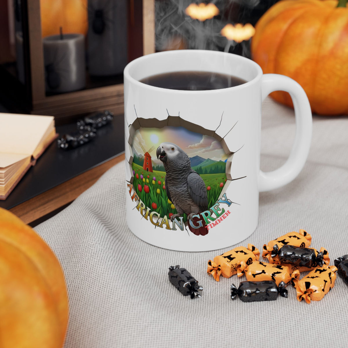 African Grey Timneh Meadow Mug