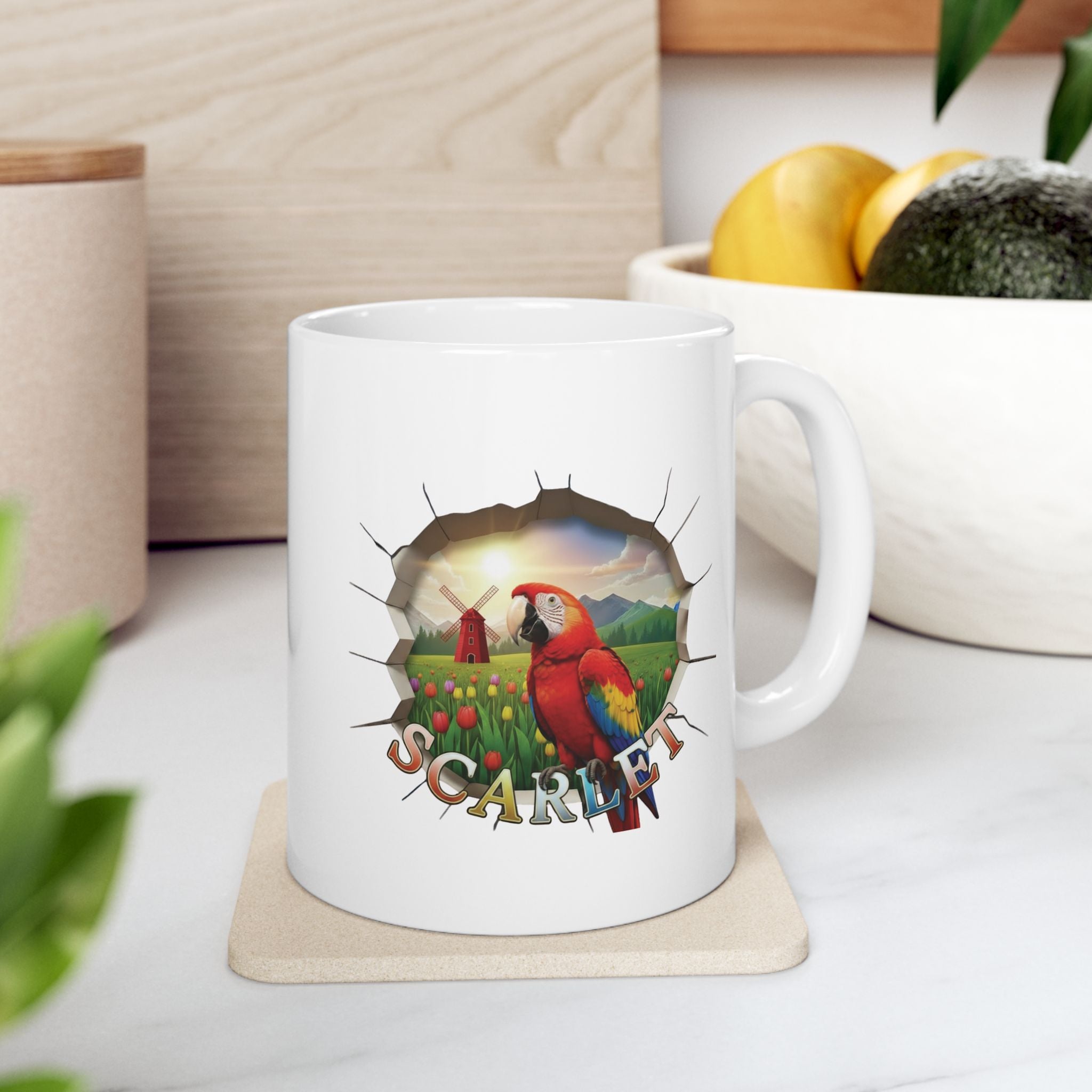Red Scarlet Tulip Field Mug