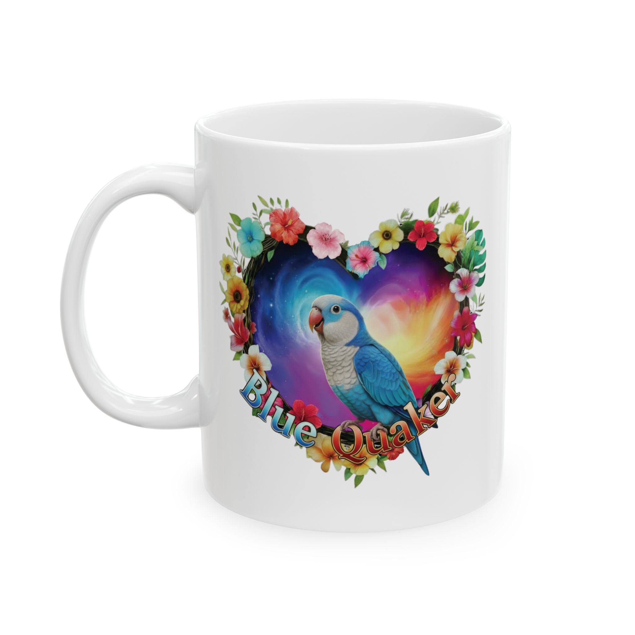 Colorful Blue Quaker Art Mug