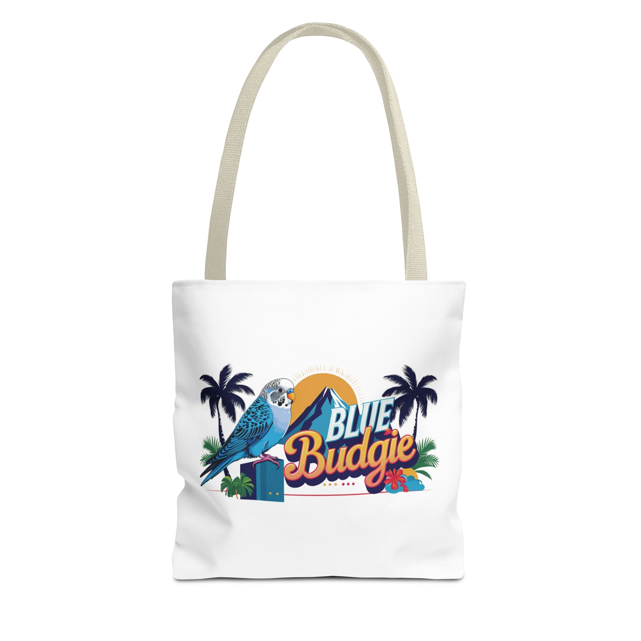 Blue Budgie Sunset Mountain Tote Bag