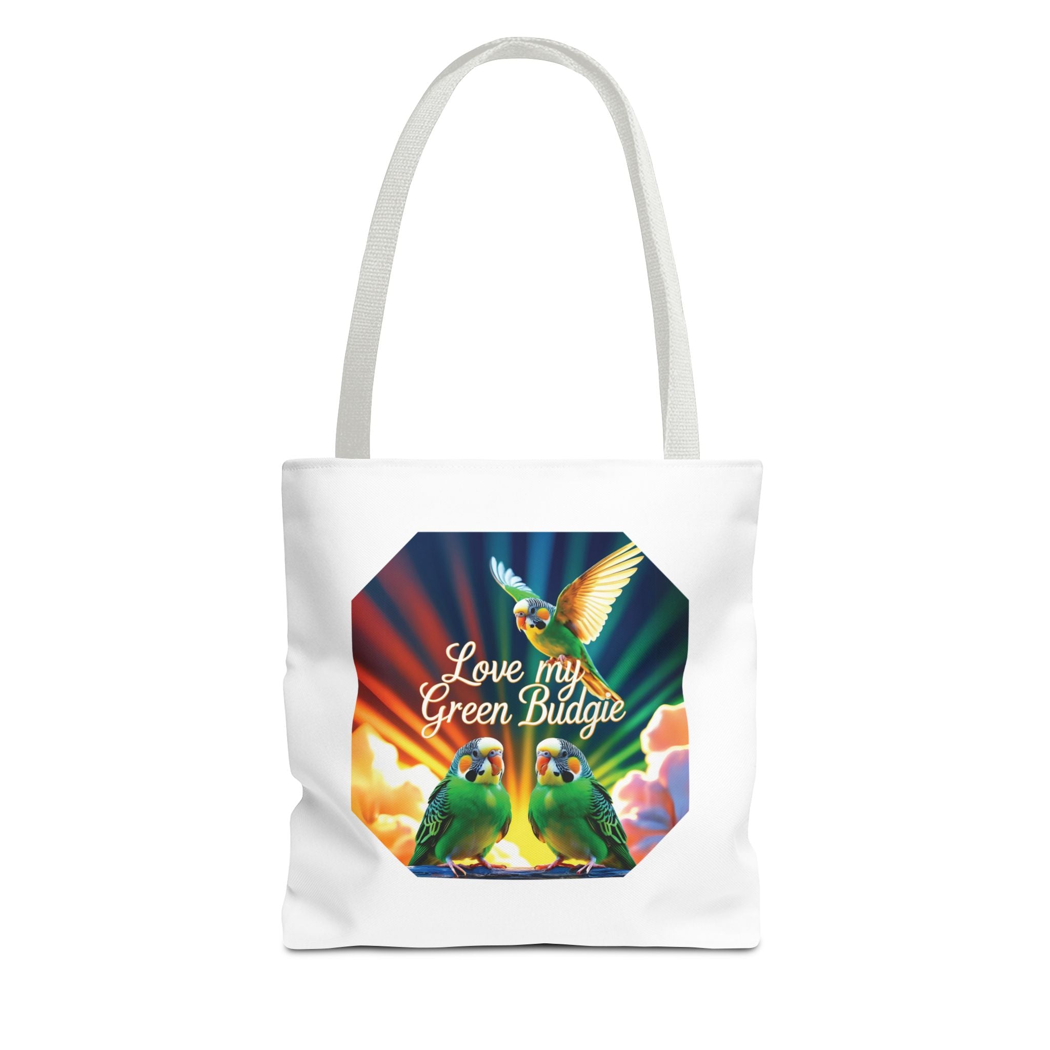 Love My Green Budgie Tote Bag