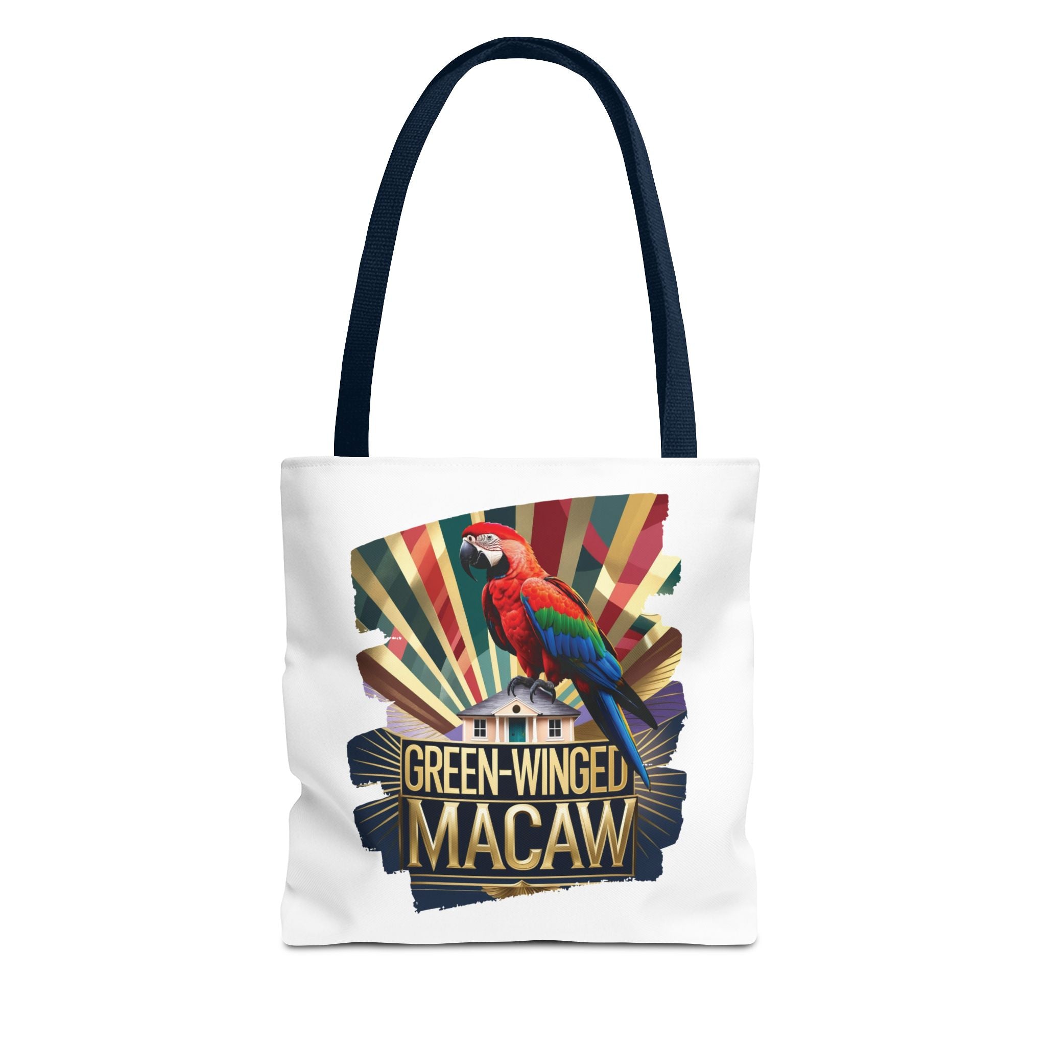 Green Winged Macaw Sunburst Tote Bag