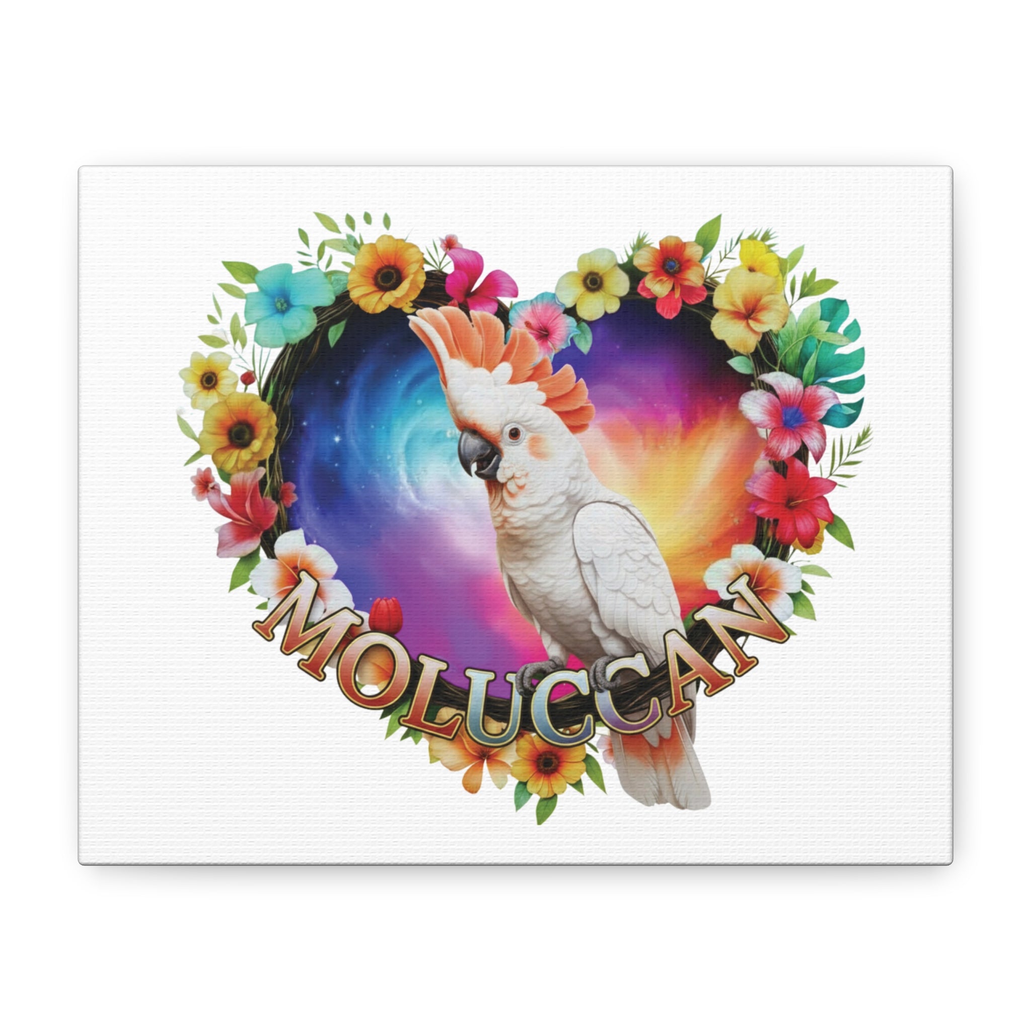 Moluccan Cockatoo Heart Design Wall-Hanging