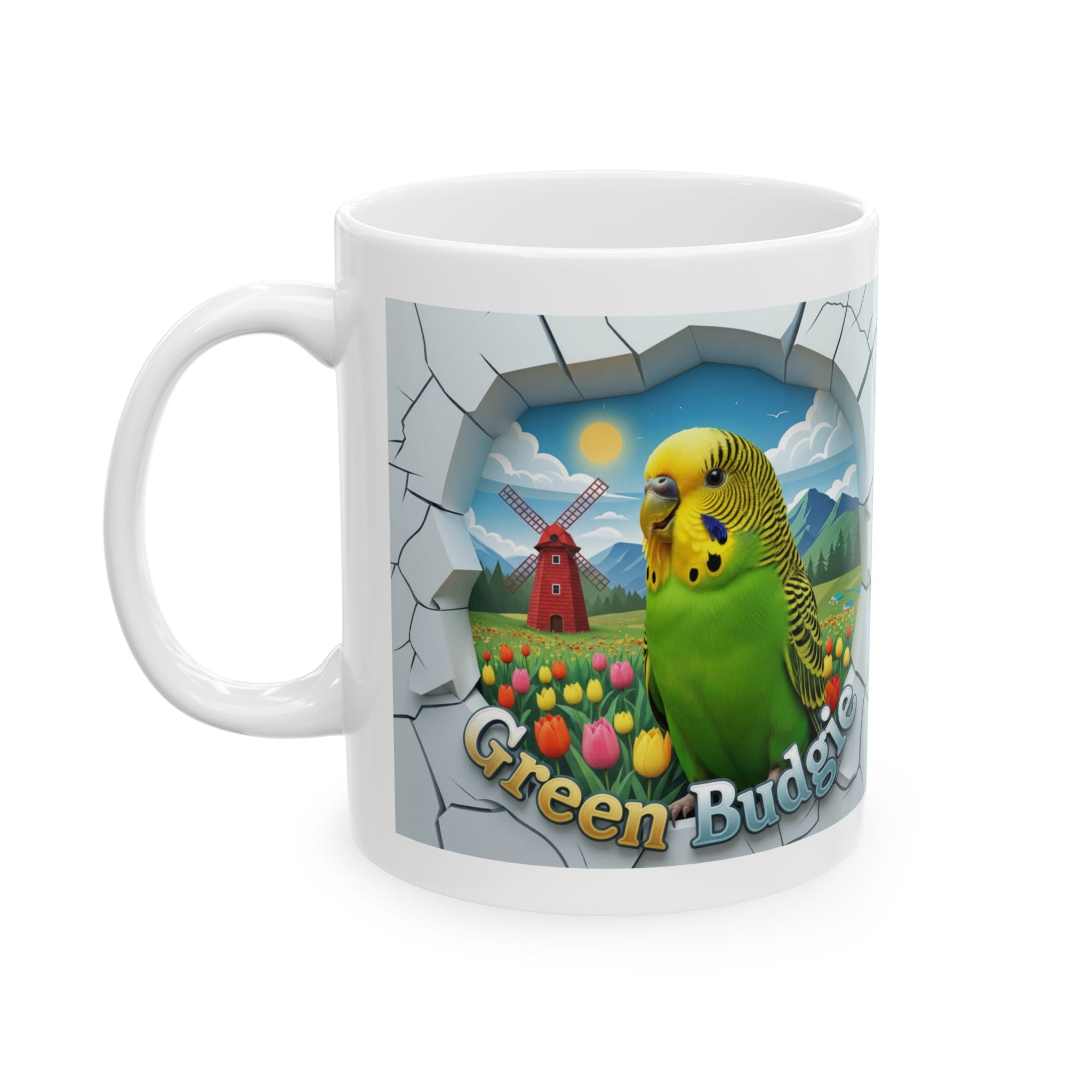 Blue Budgie Nature Scenic Mug