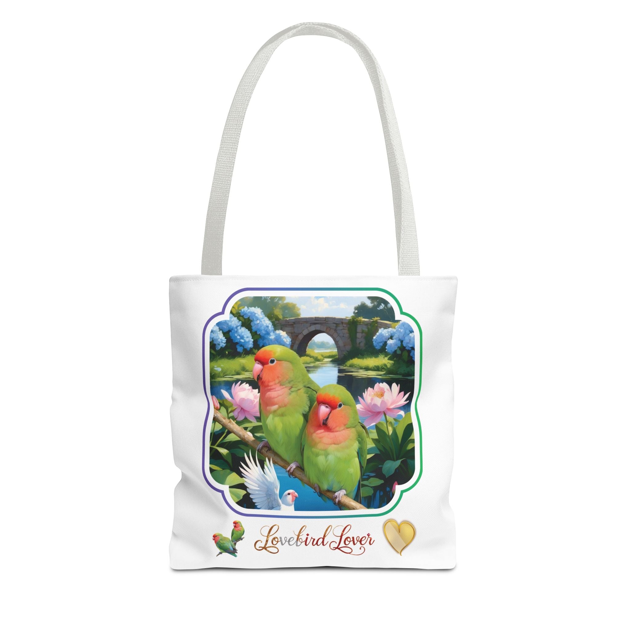 Lovebird Lover Floral Tote Bag