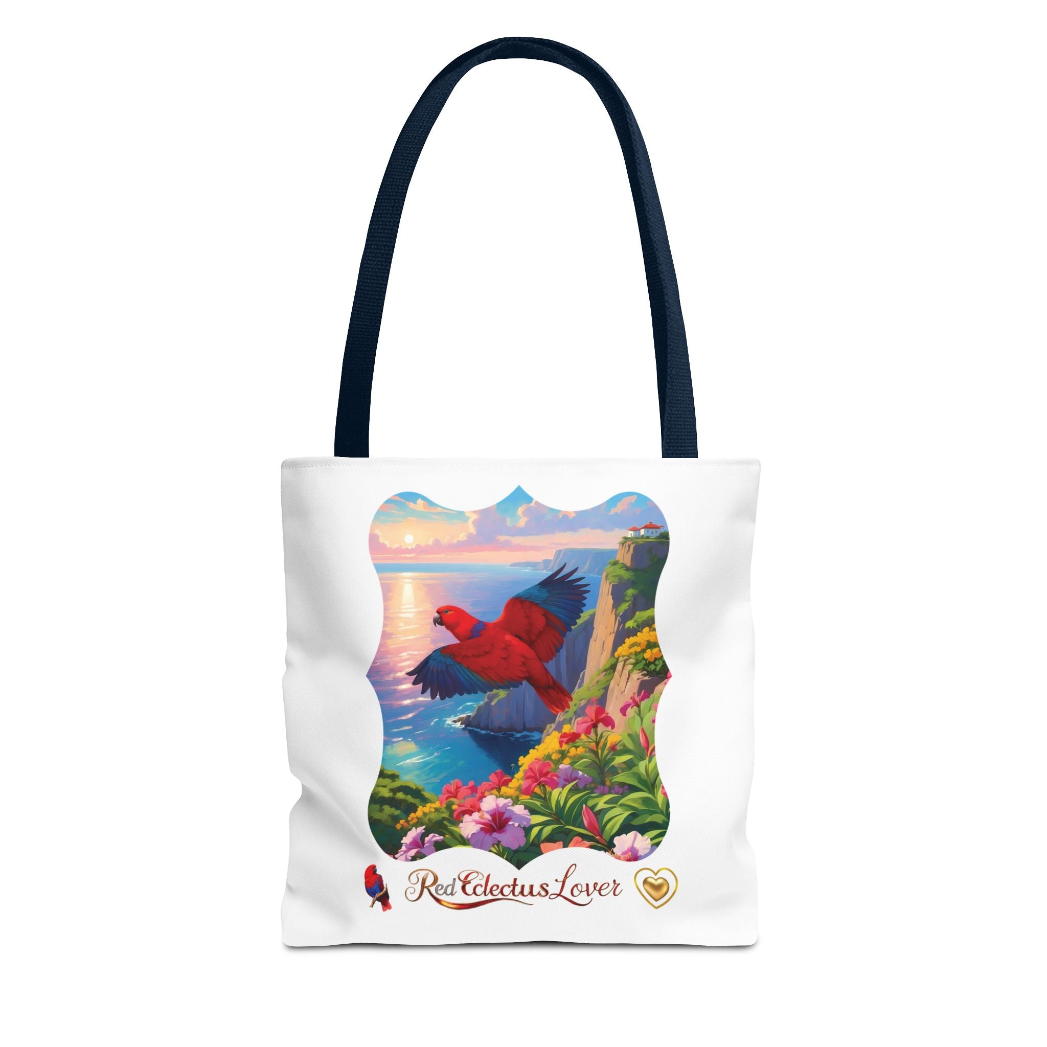 Red Eclectus Tote Bag