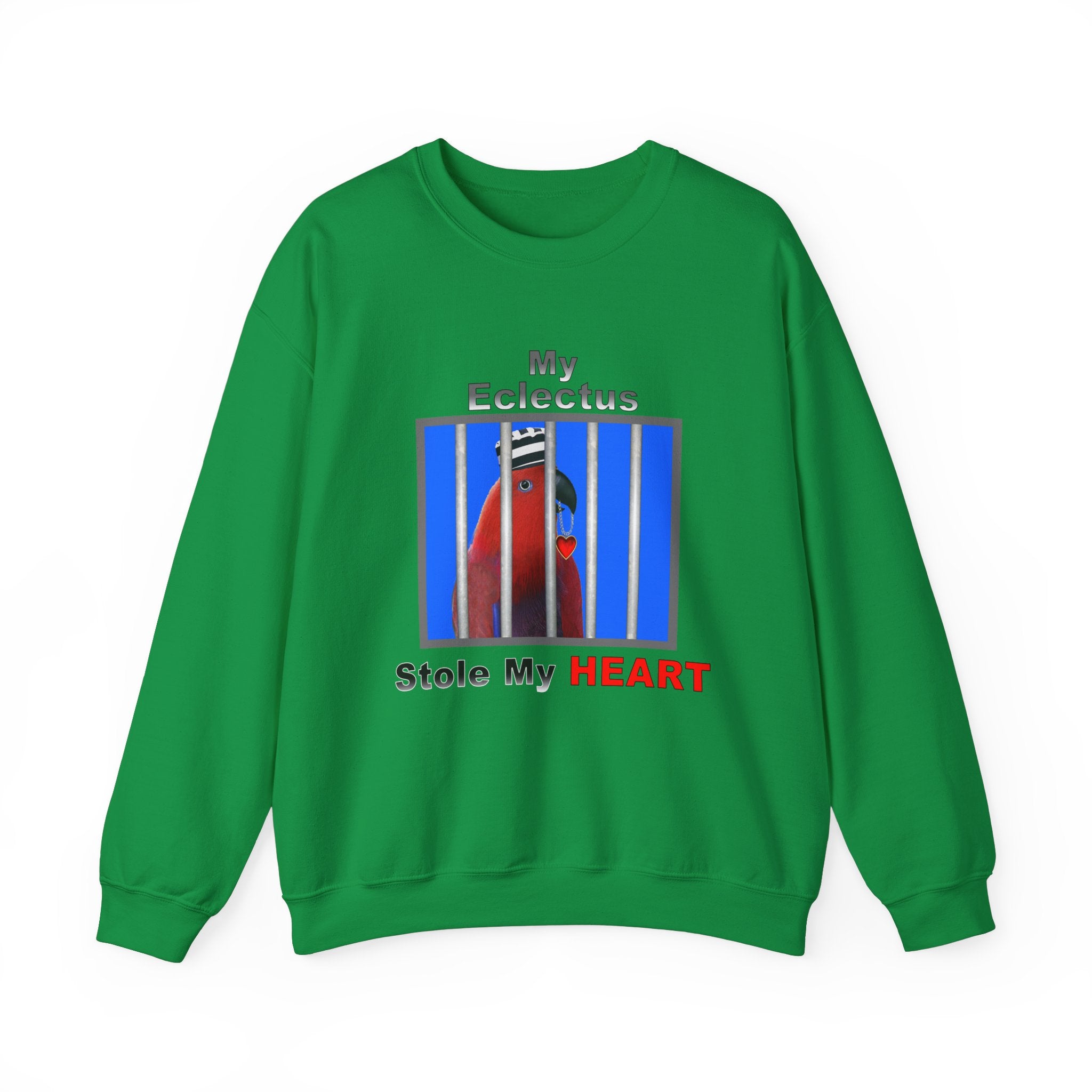My Red Eclectus Stole My Heart Jailbird Sweatshirt