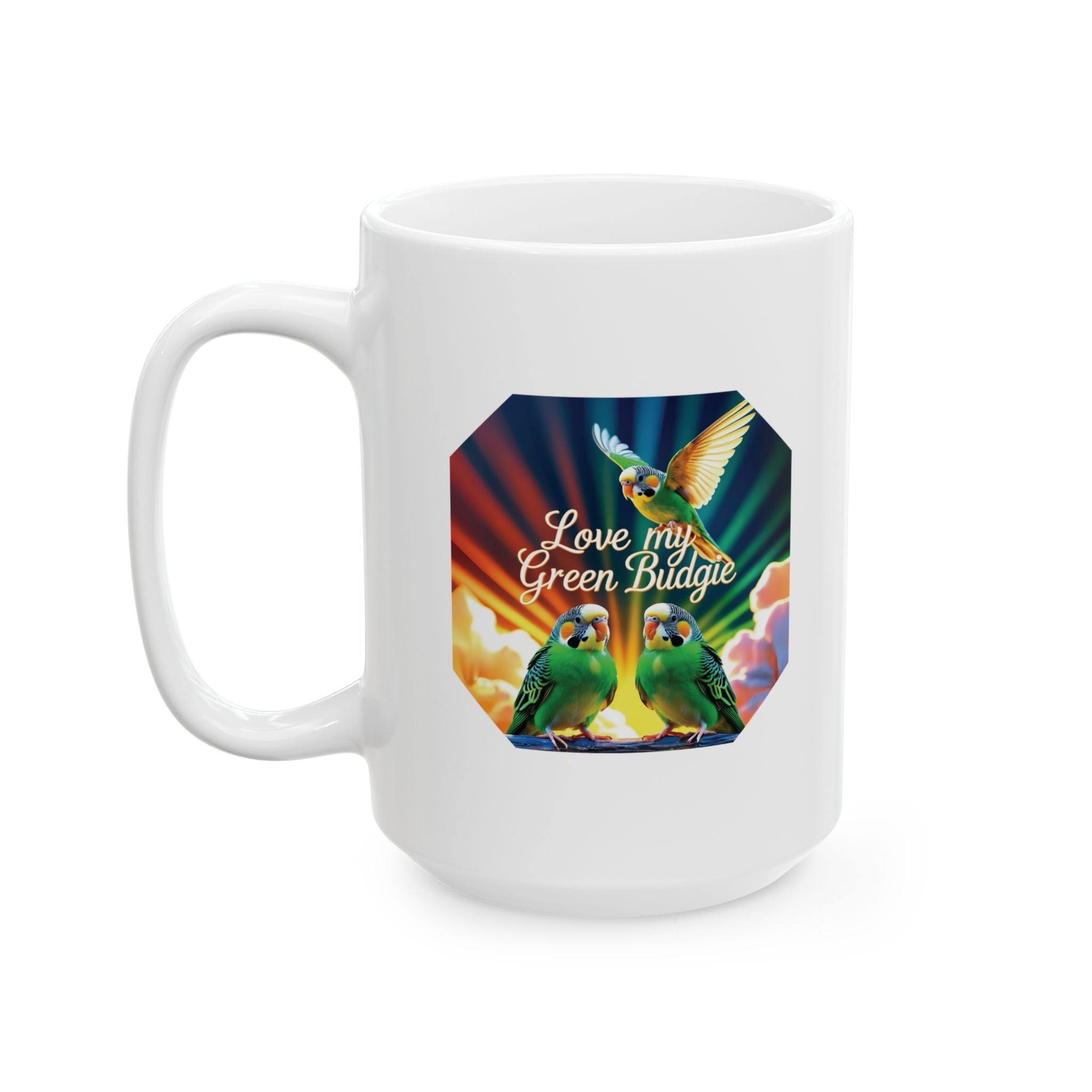 Green Budgie Mug