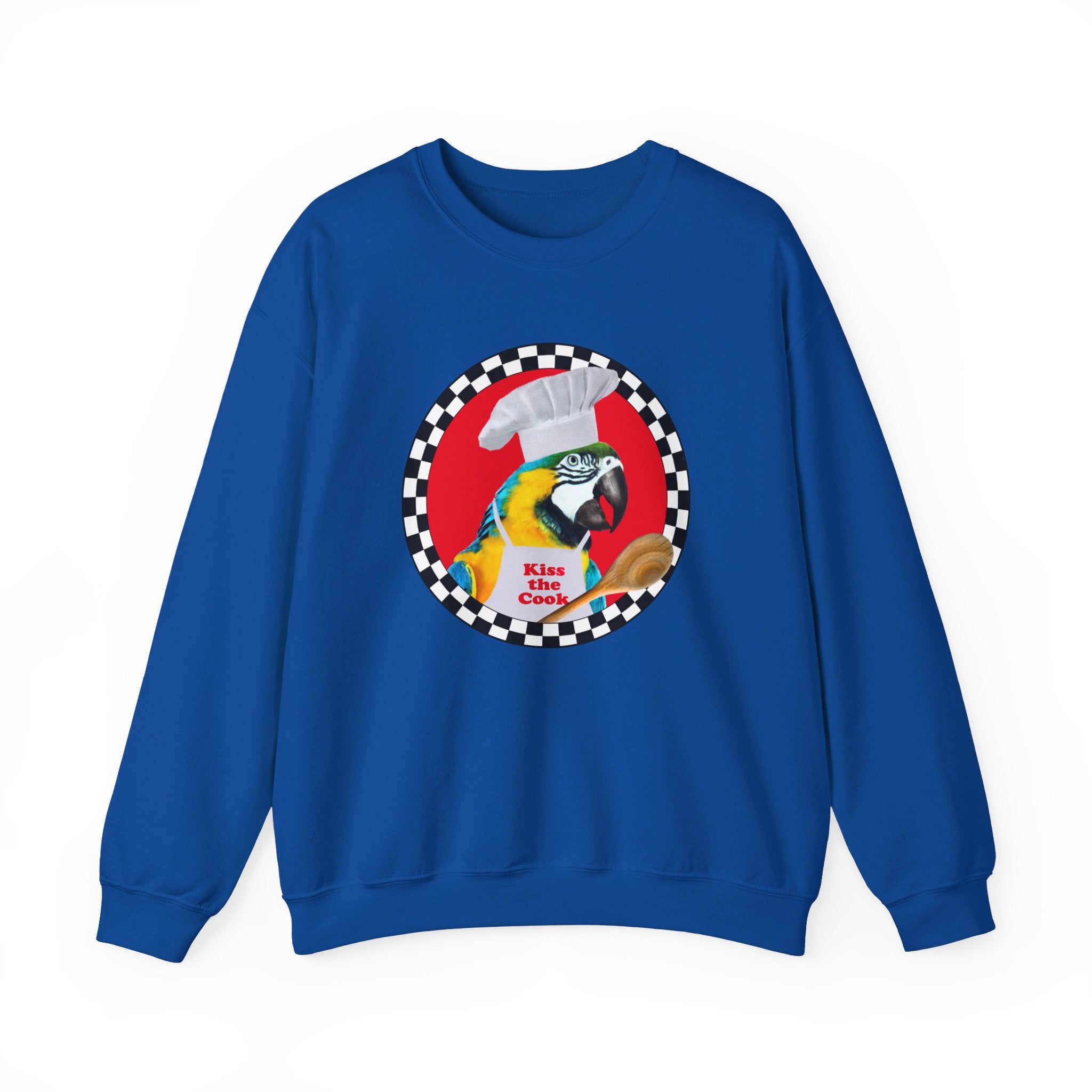 Kiss The Cook Spoon Blue And Gold Sweatshirt
