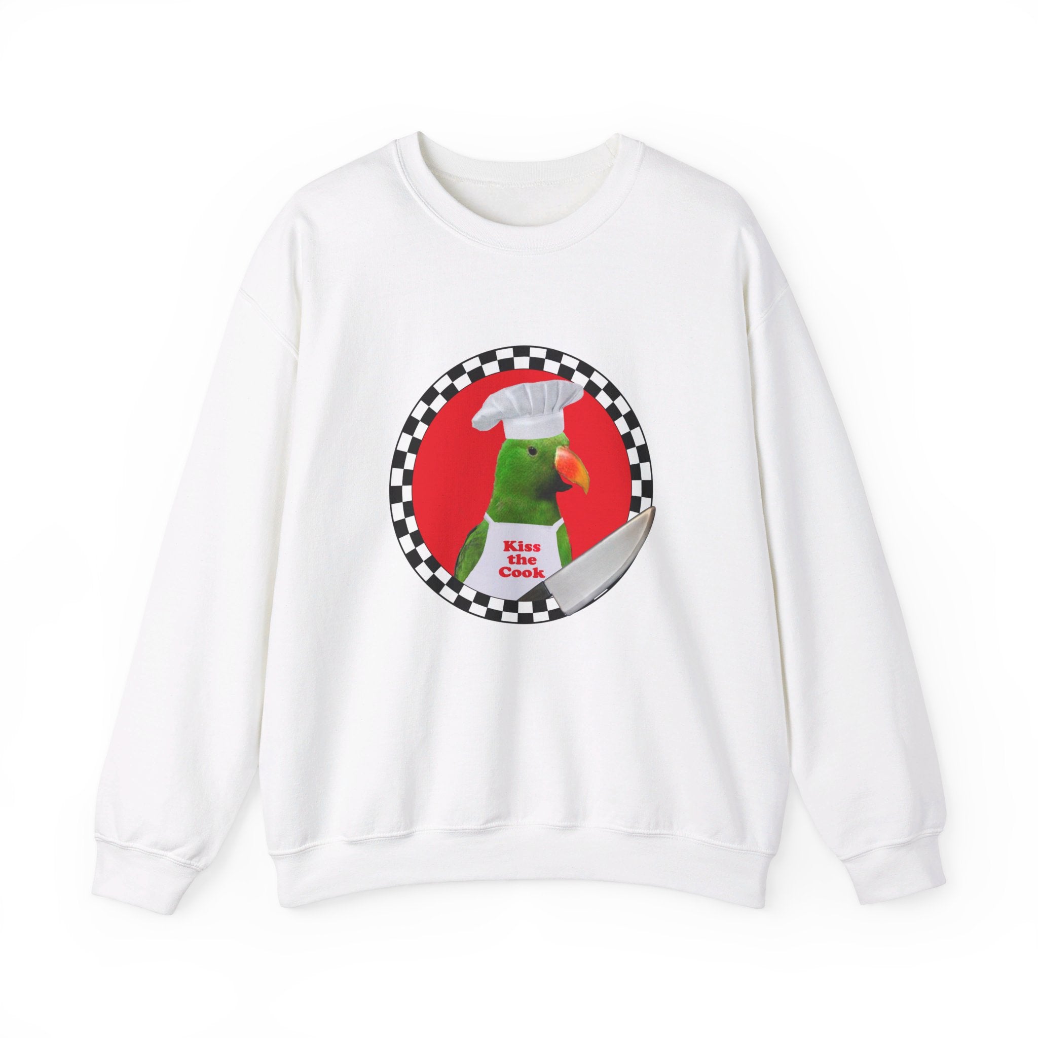 Kiss The Cook Green Eclectus Sweatshirt
