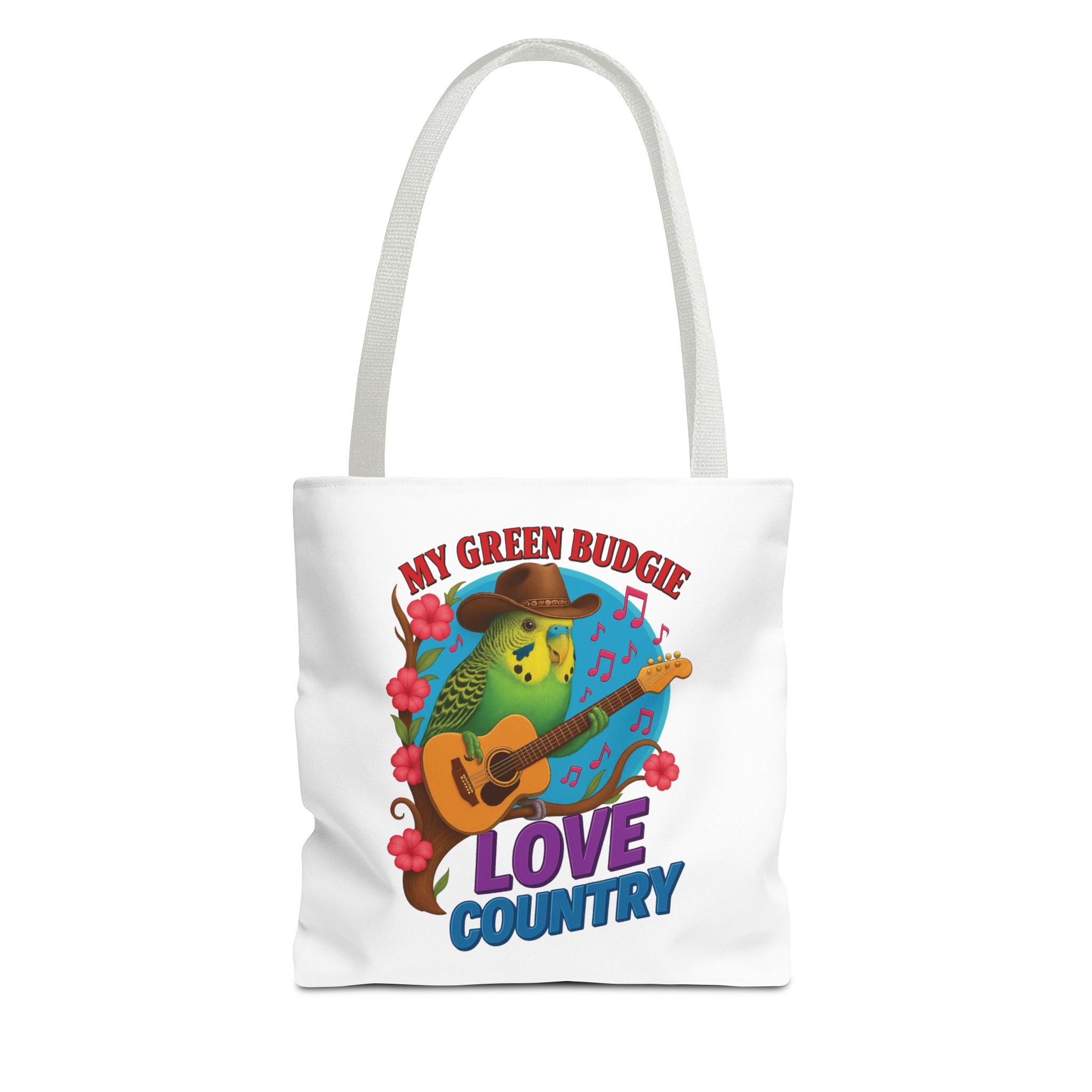 Green Budgie Love Country Tote Bag
