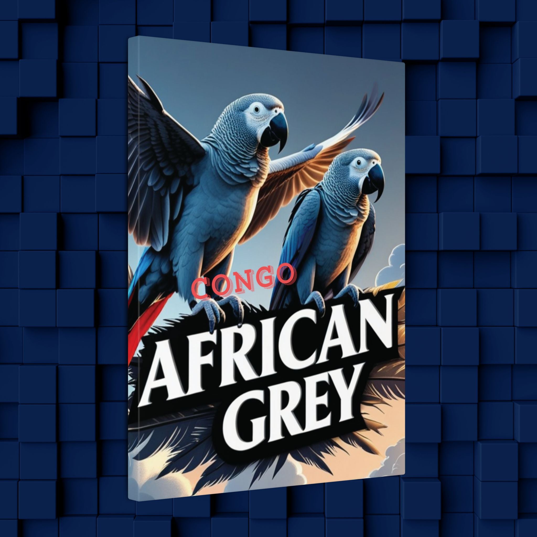 African Grey Parrot Canvas Wall Hangings