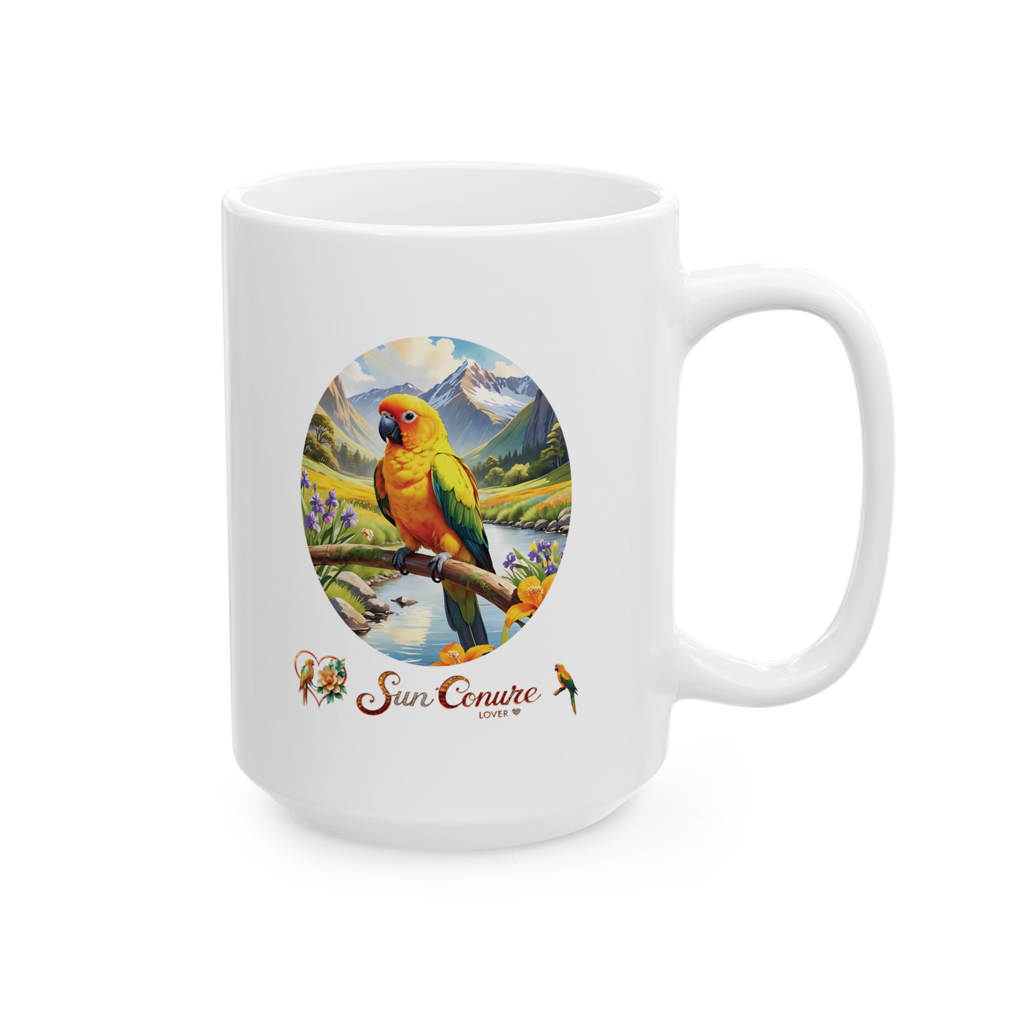 Floral Sun Conure Lover Mug