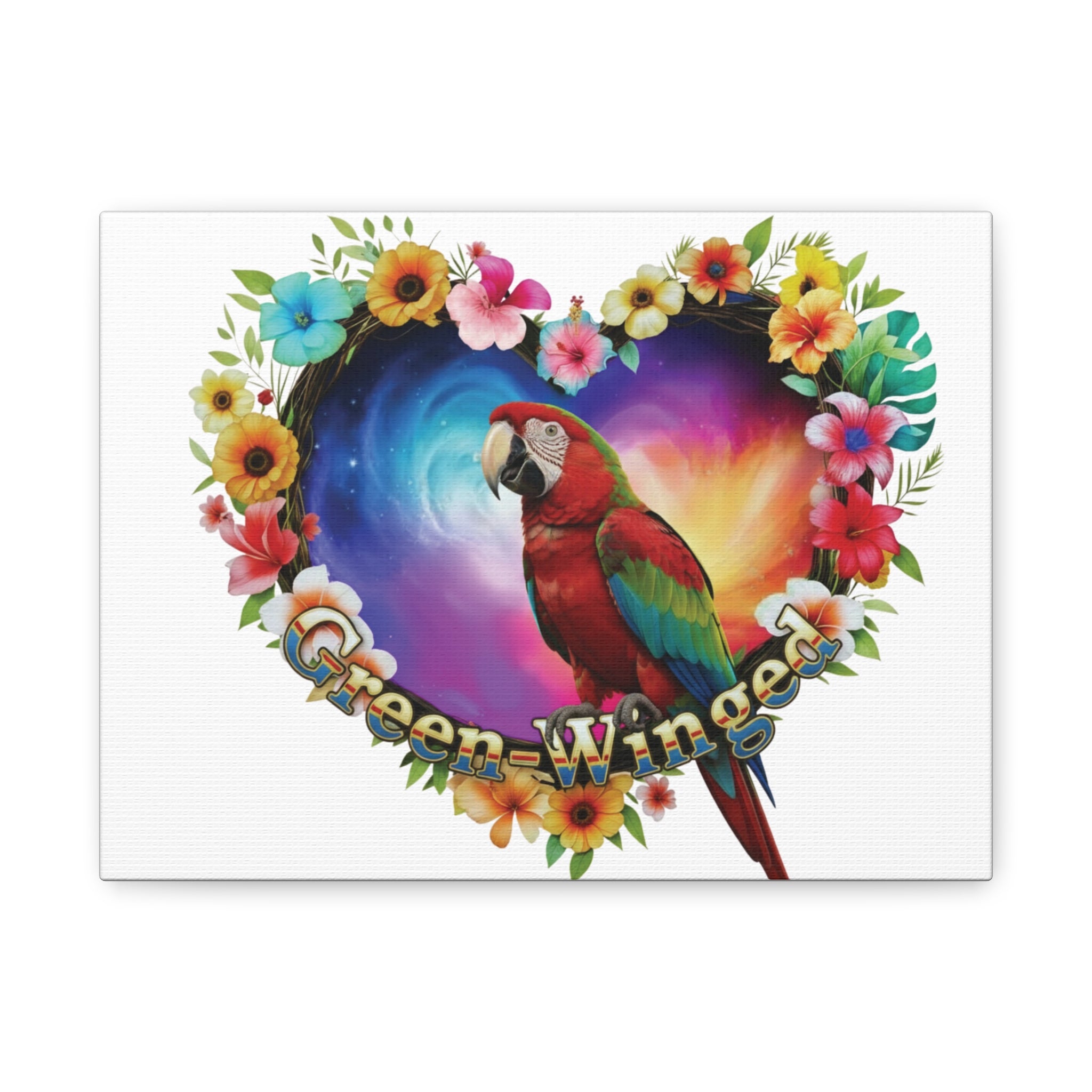 Colorful Green Winged Wall-Hanging