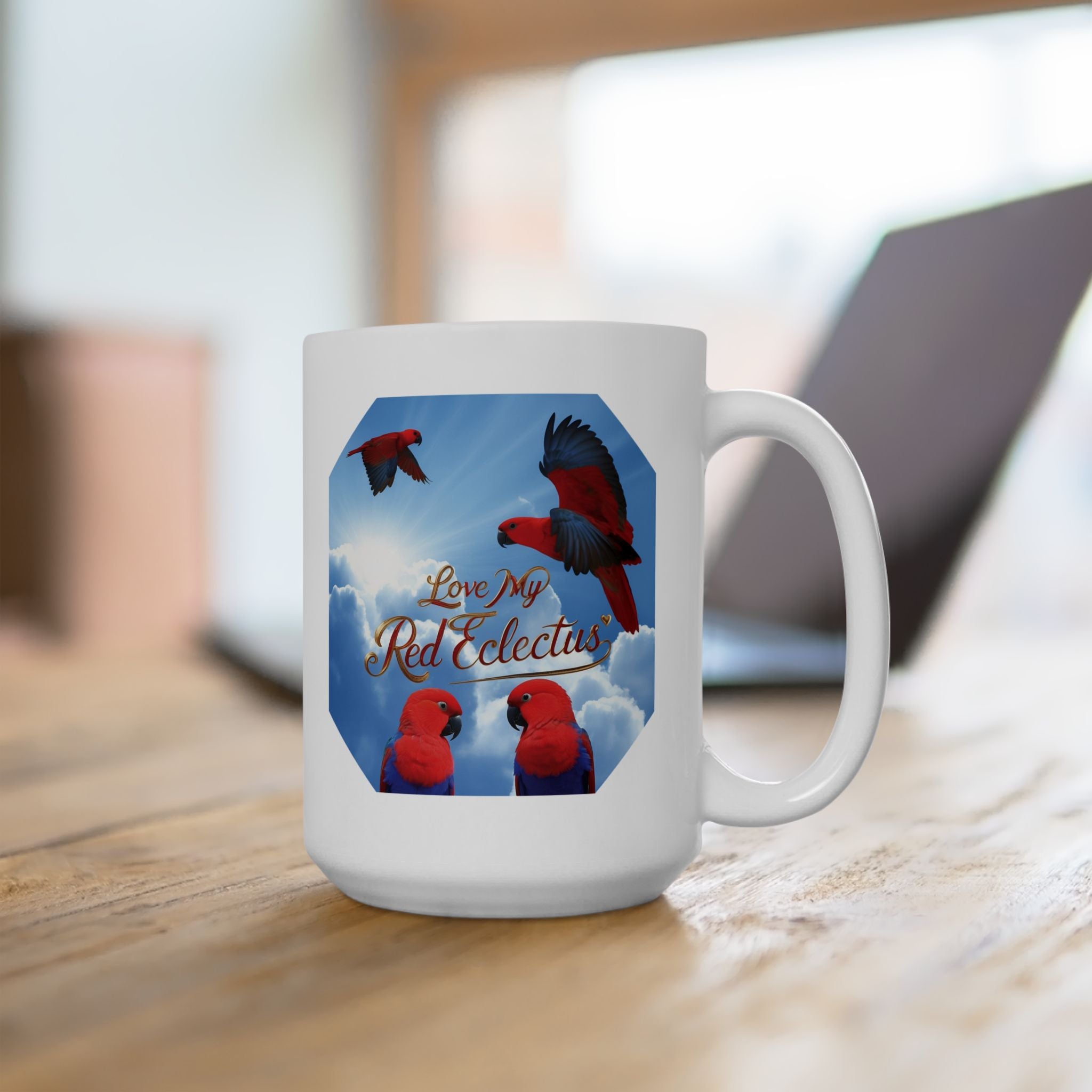 Love My Red Eclectus Flying Mug