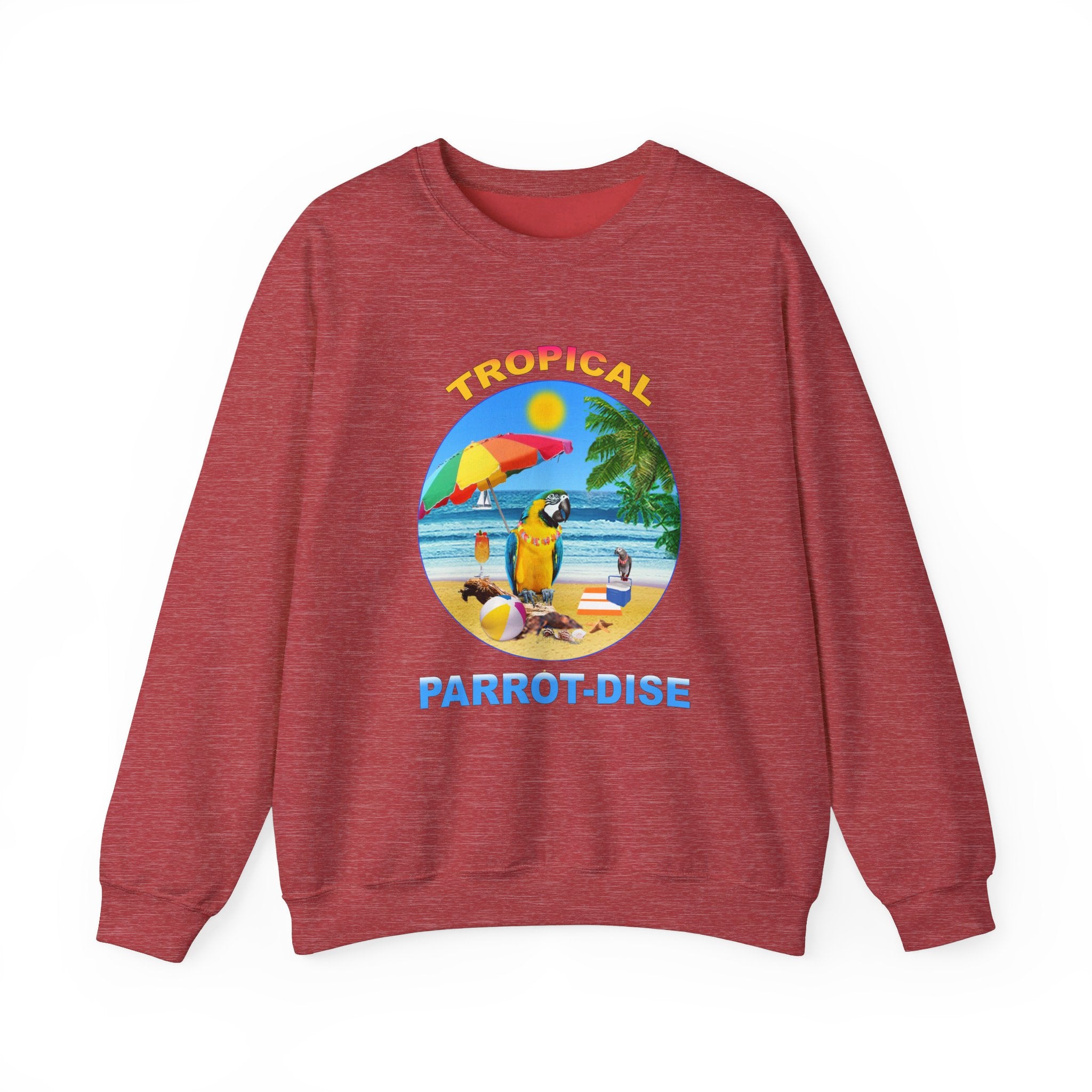 Tropical Parrot-Dise Blue And Gold Sweatshirt