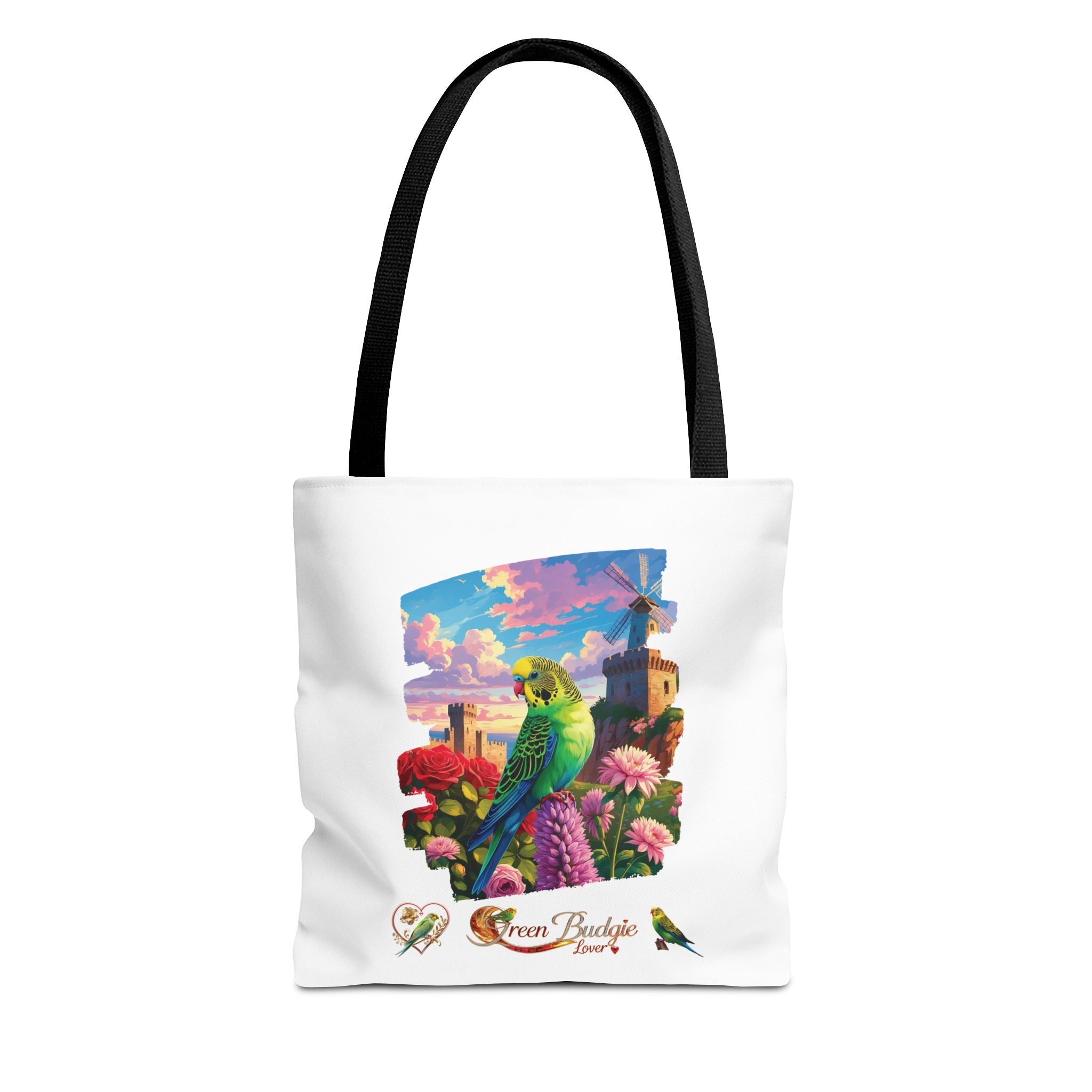 Green Budgie Lover Tote Bag