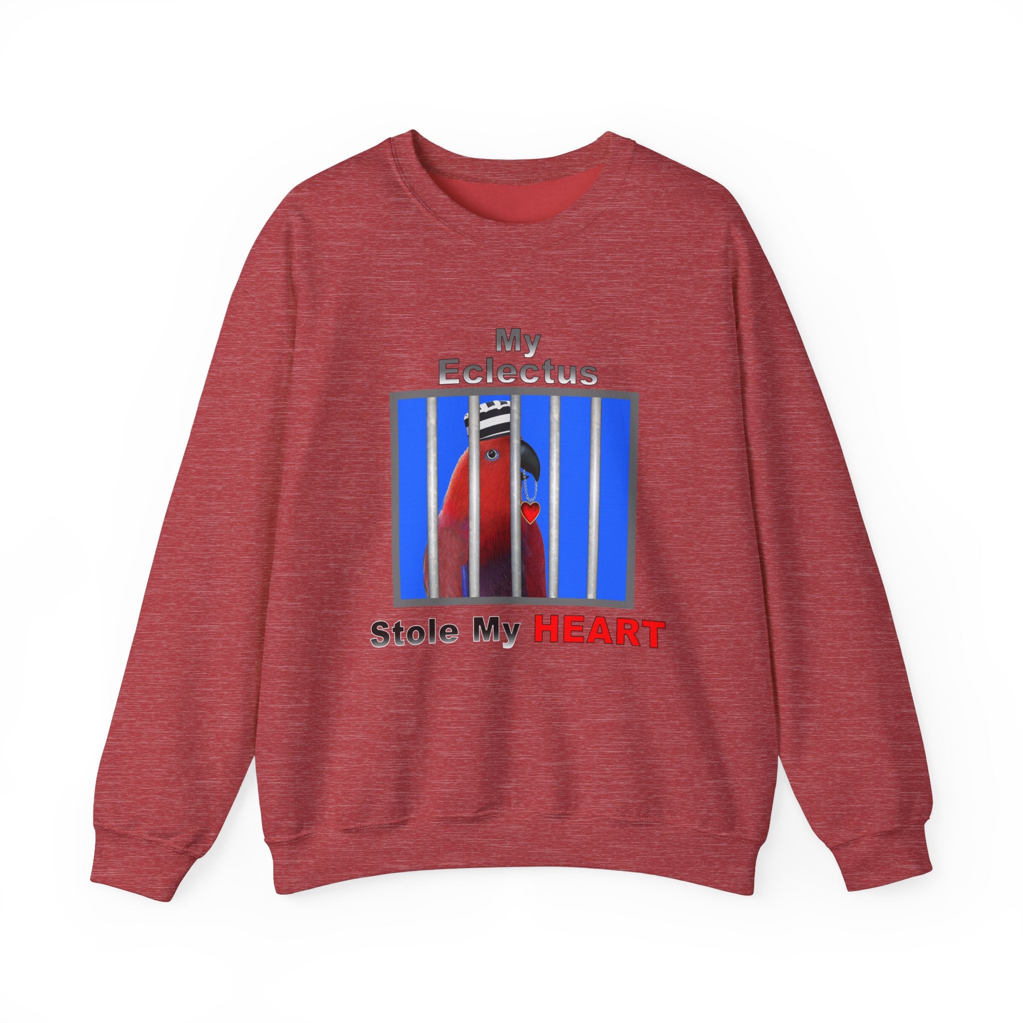 My Red Eclectus Stole My Heart Jailbird Sweatshirt