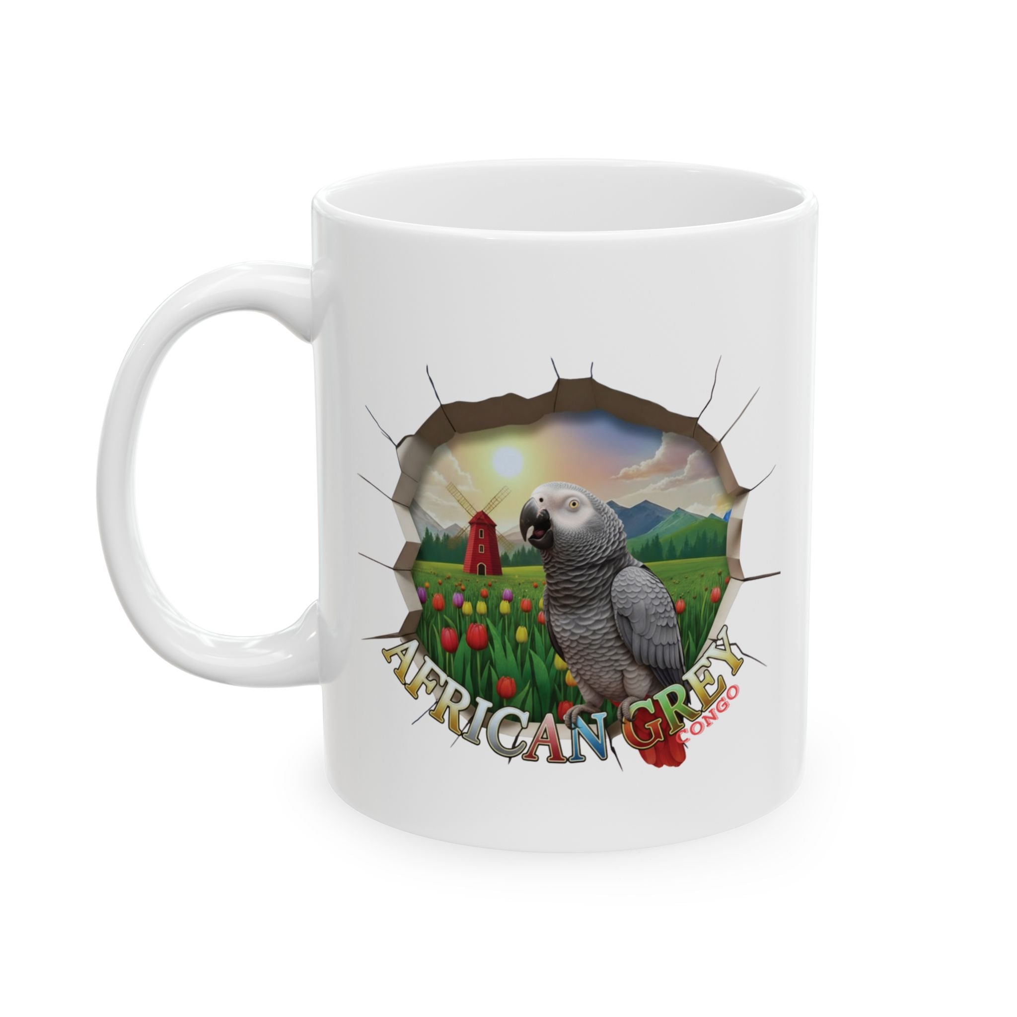 African Grey Congo Meadow Mug