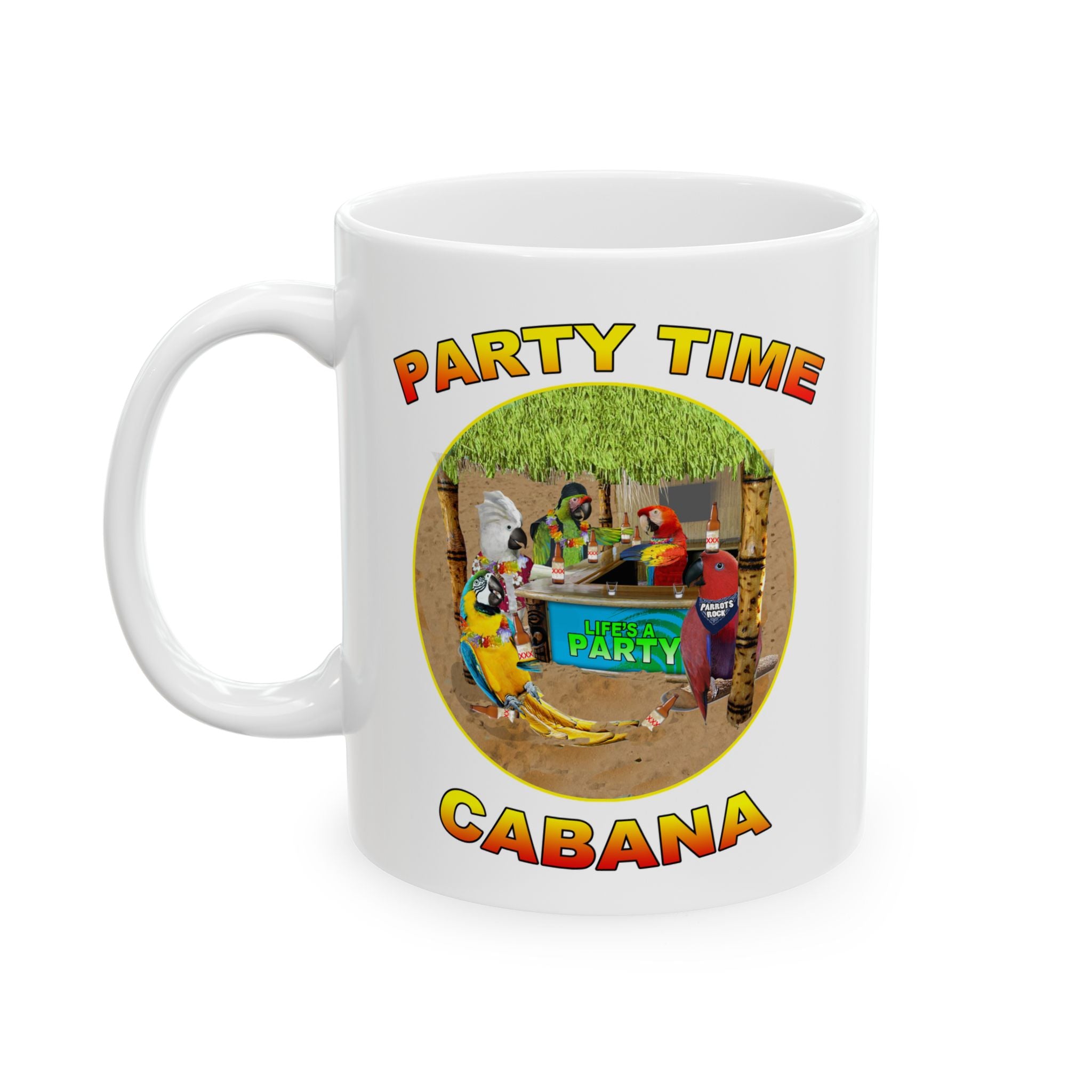 Party Time Cabana Red Eclectus Mug