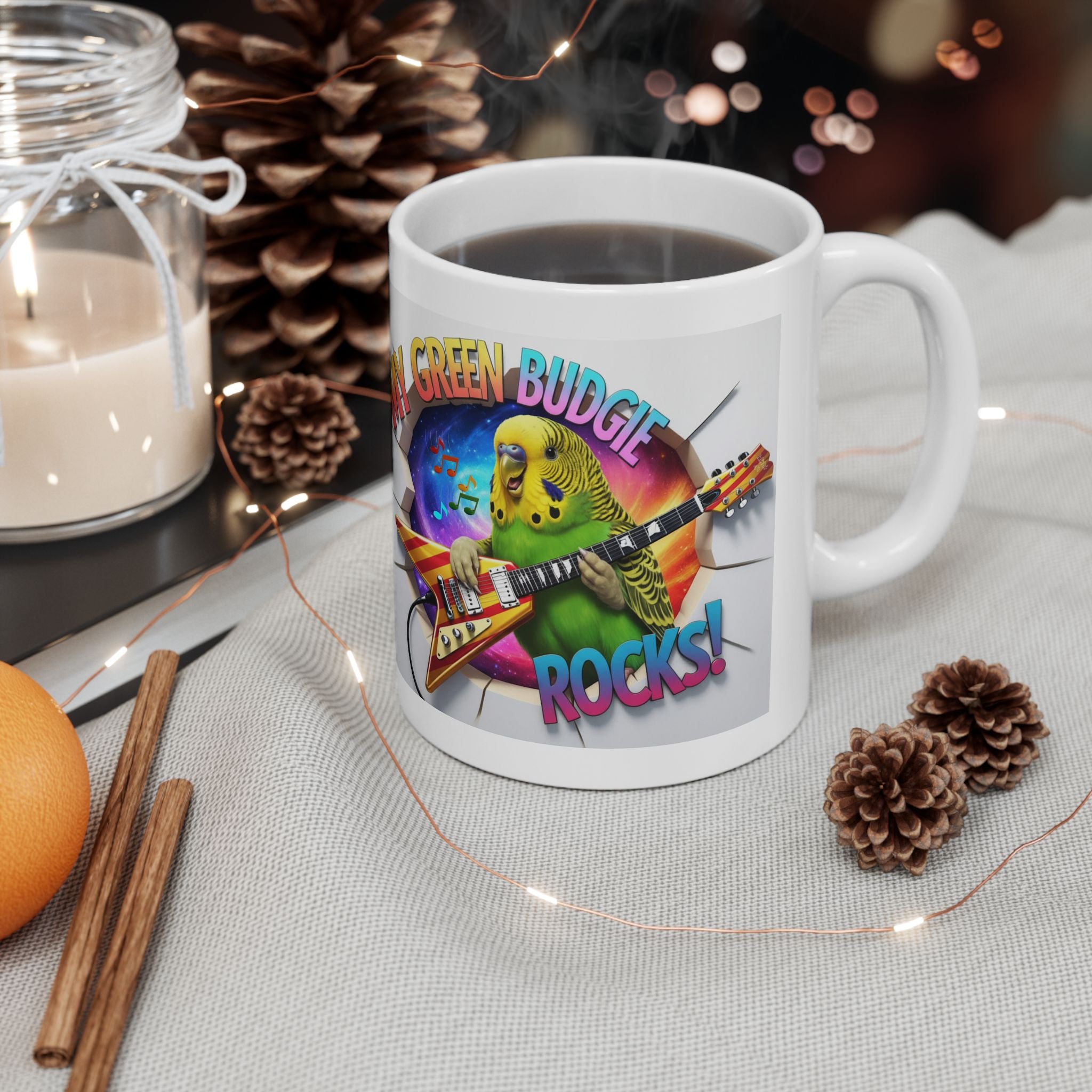 My Green Budgie Rocks Mug