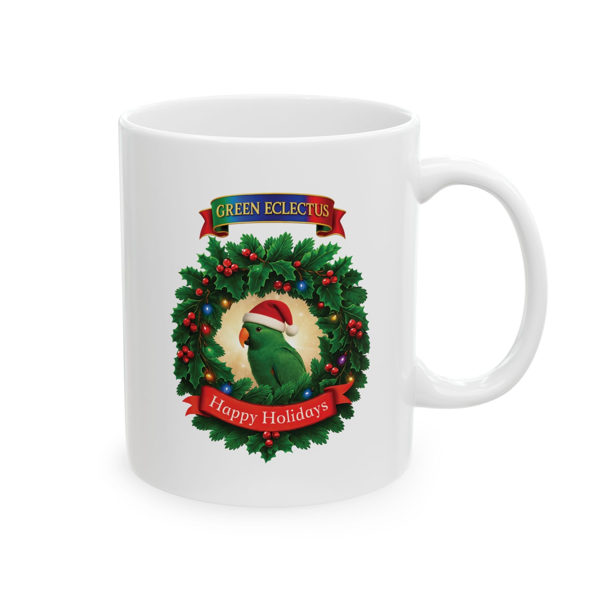 Happy Holidays Green Ecletus Mug