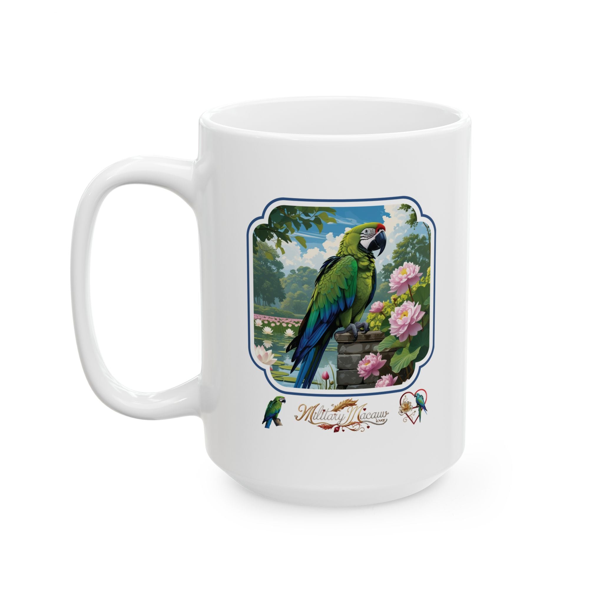 Military Macaw Lover Floral Mug