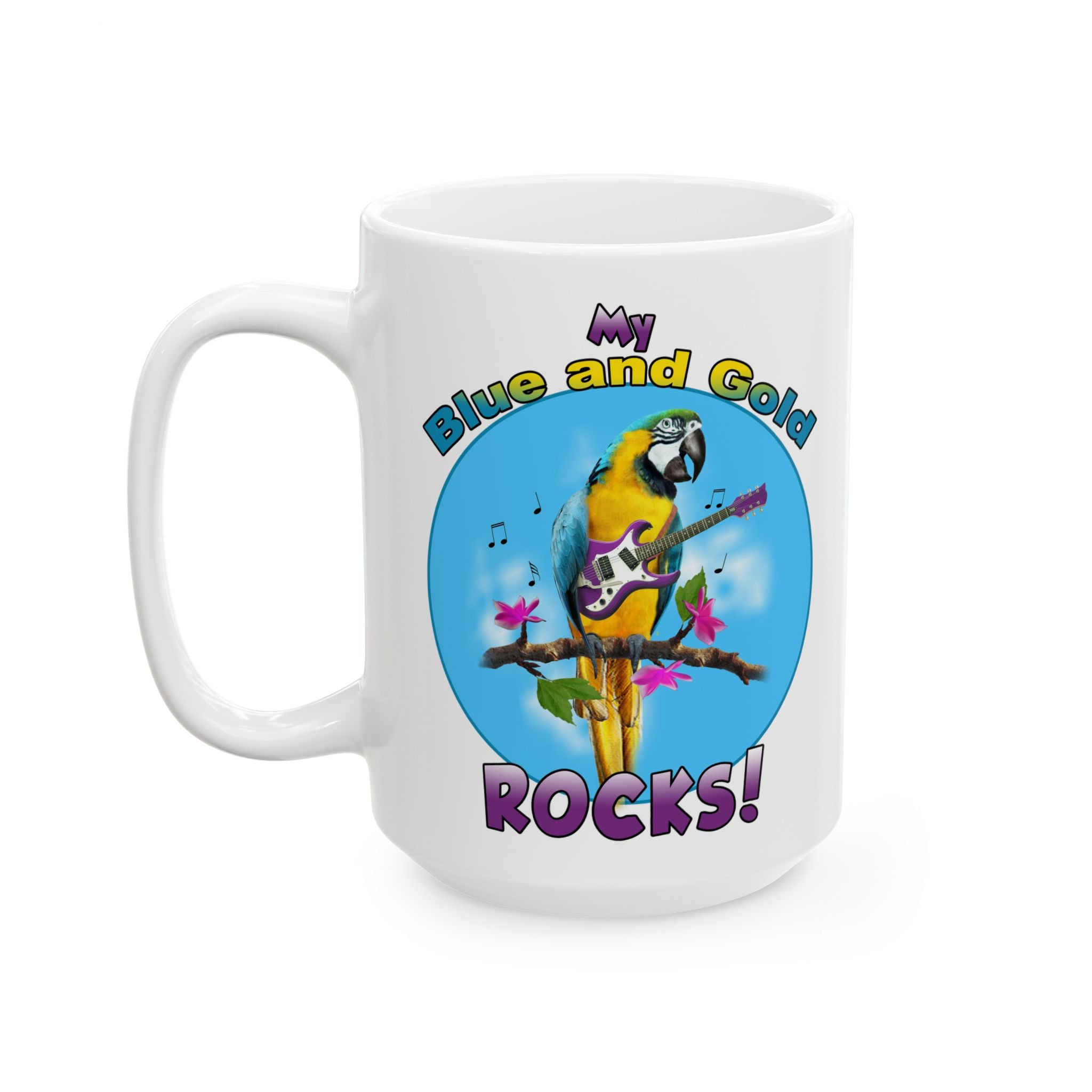 My Blue And Gold Rocks Guitar Mug
