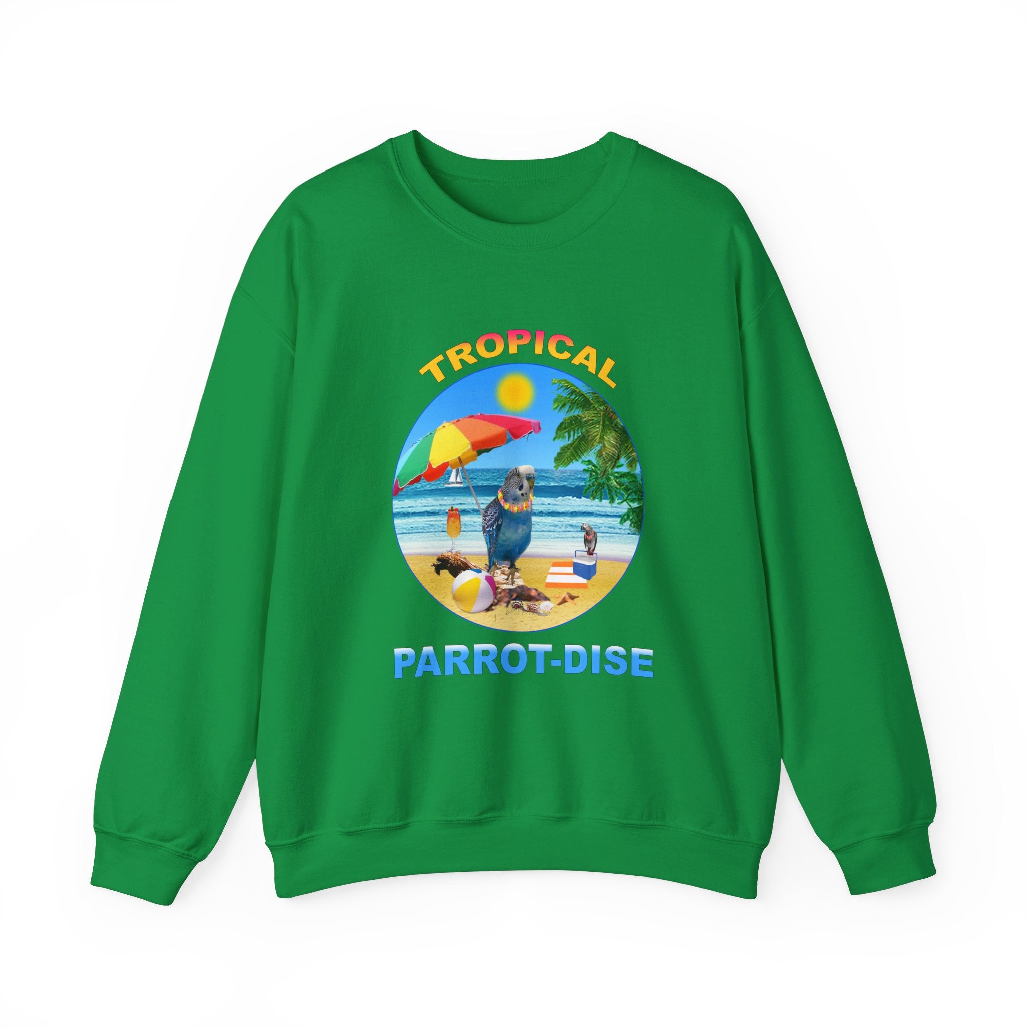 Tropical Parrot-Dise Blue Budgie Sweatshirt