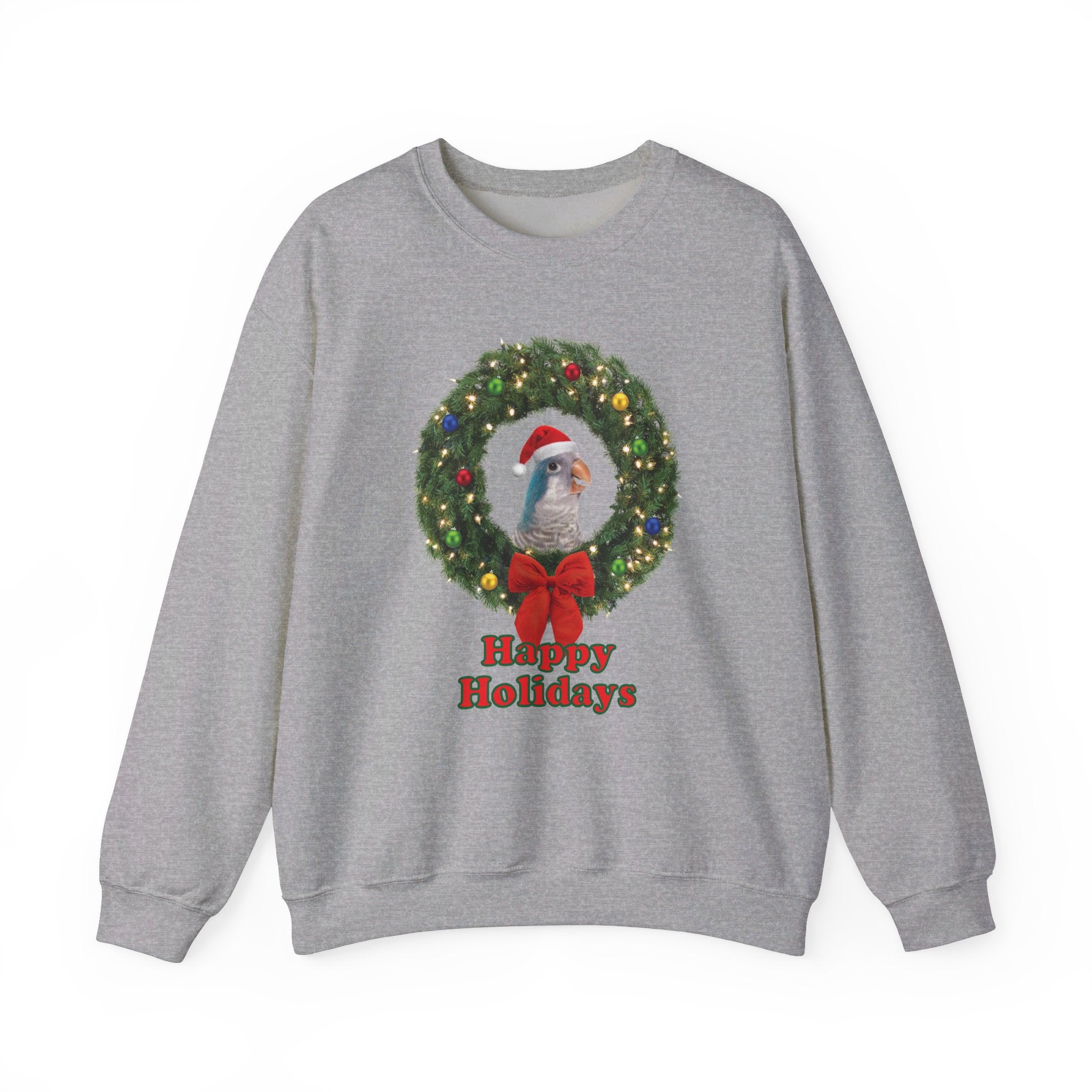 Happy Christmas Holidays Blue Quaker Sweatshirt