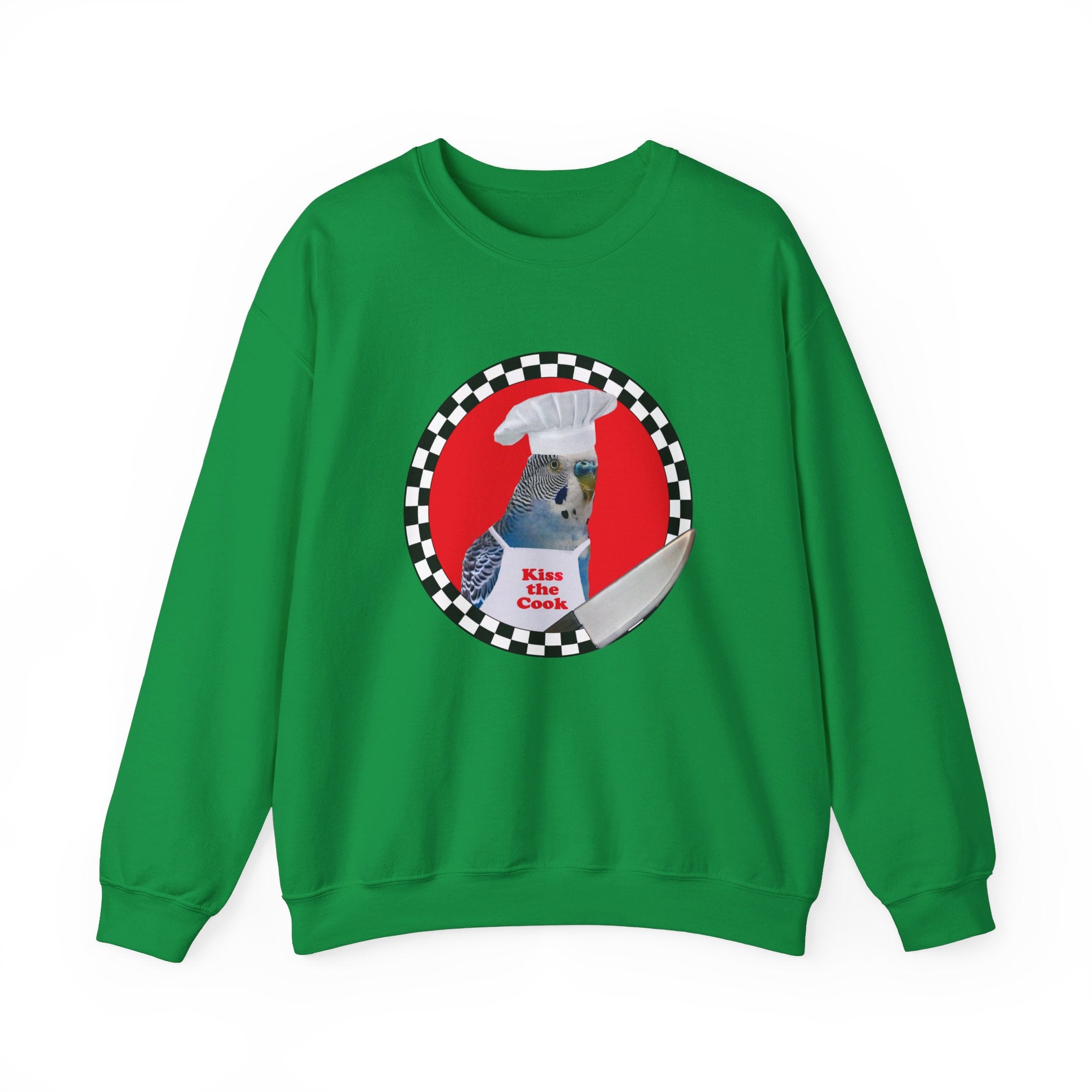Kiss The Cook Blue Budgie Sweatshirt
